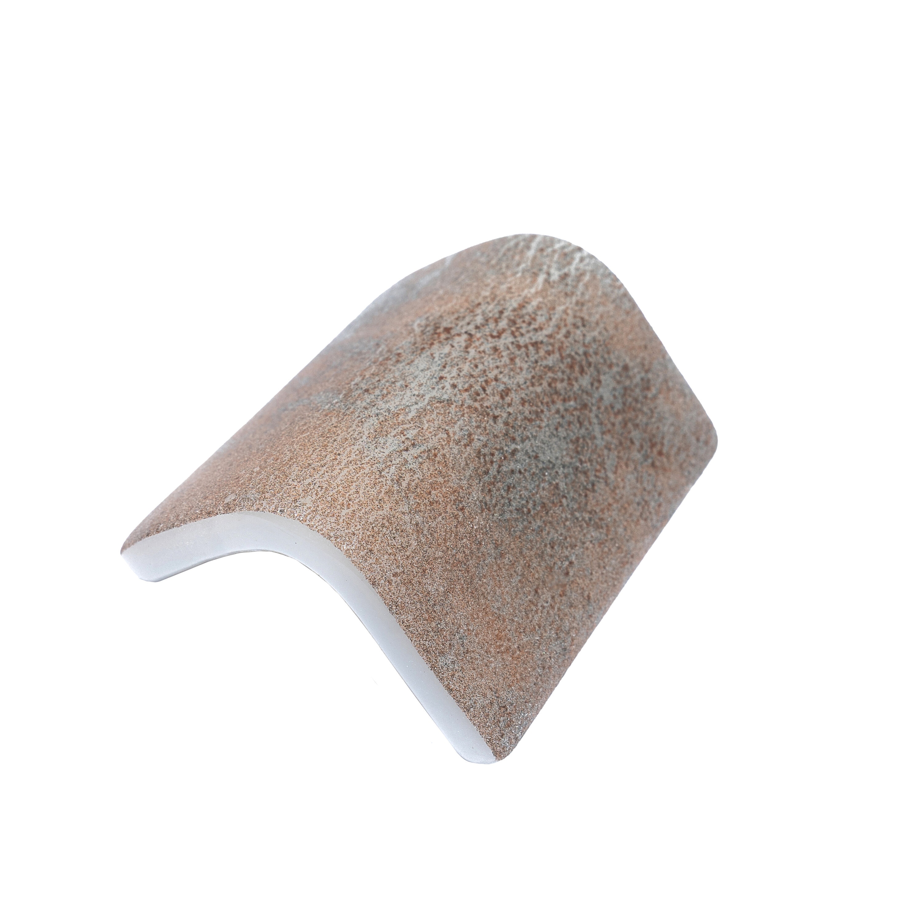 Apollo Tile Sample - Lucenza Taupe Corner Tile 2-in x 2-in Matte Glass Patterned Floor and Wall Tile