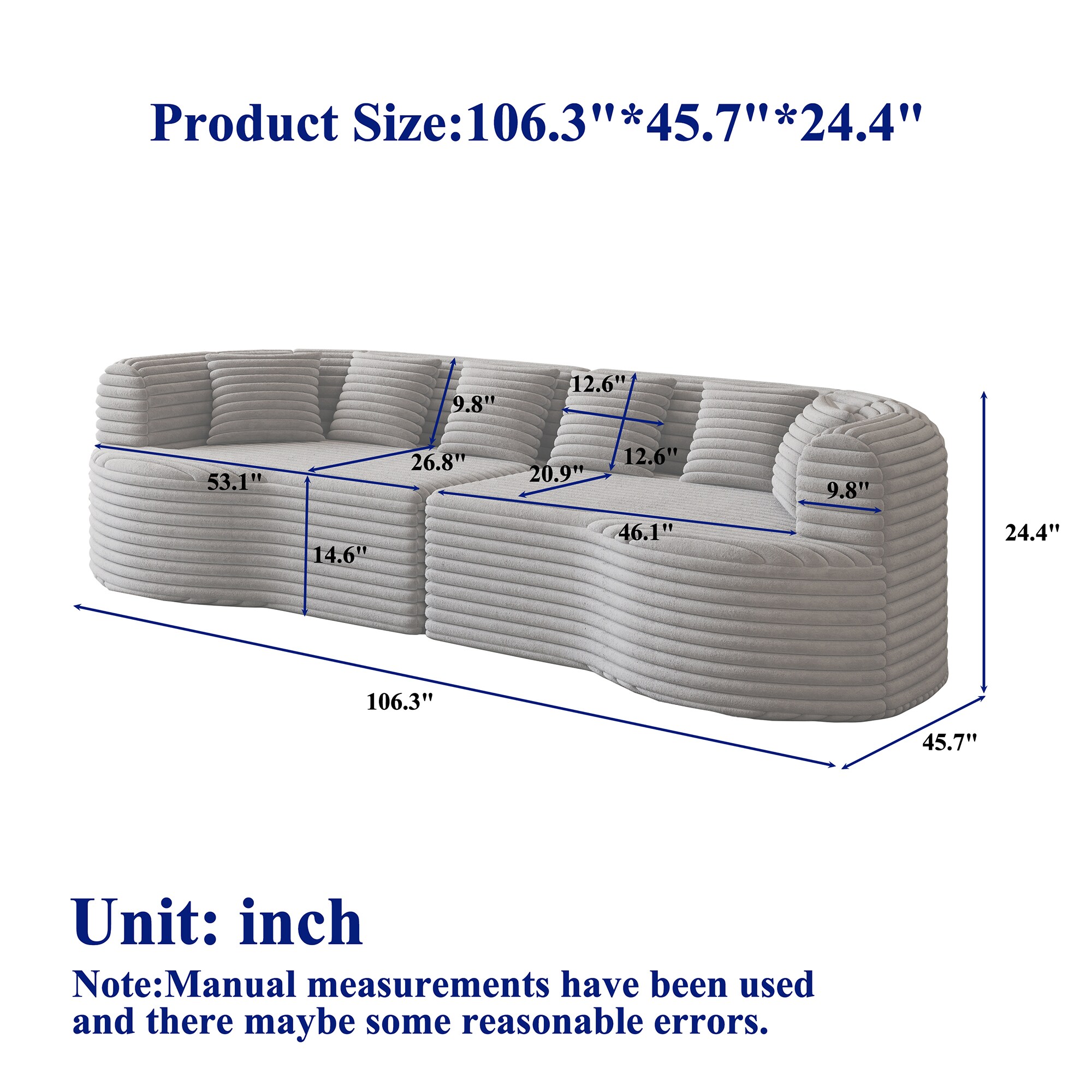 Homy Casa W3505P355585 Sofas-Loveseats - View #6