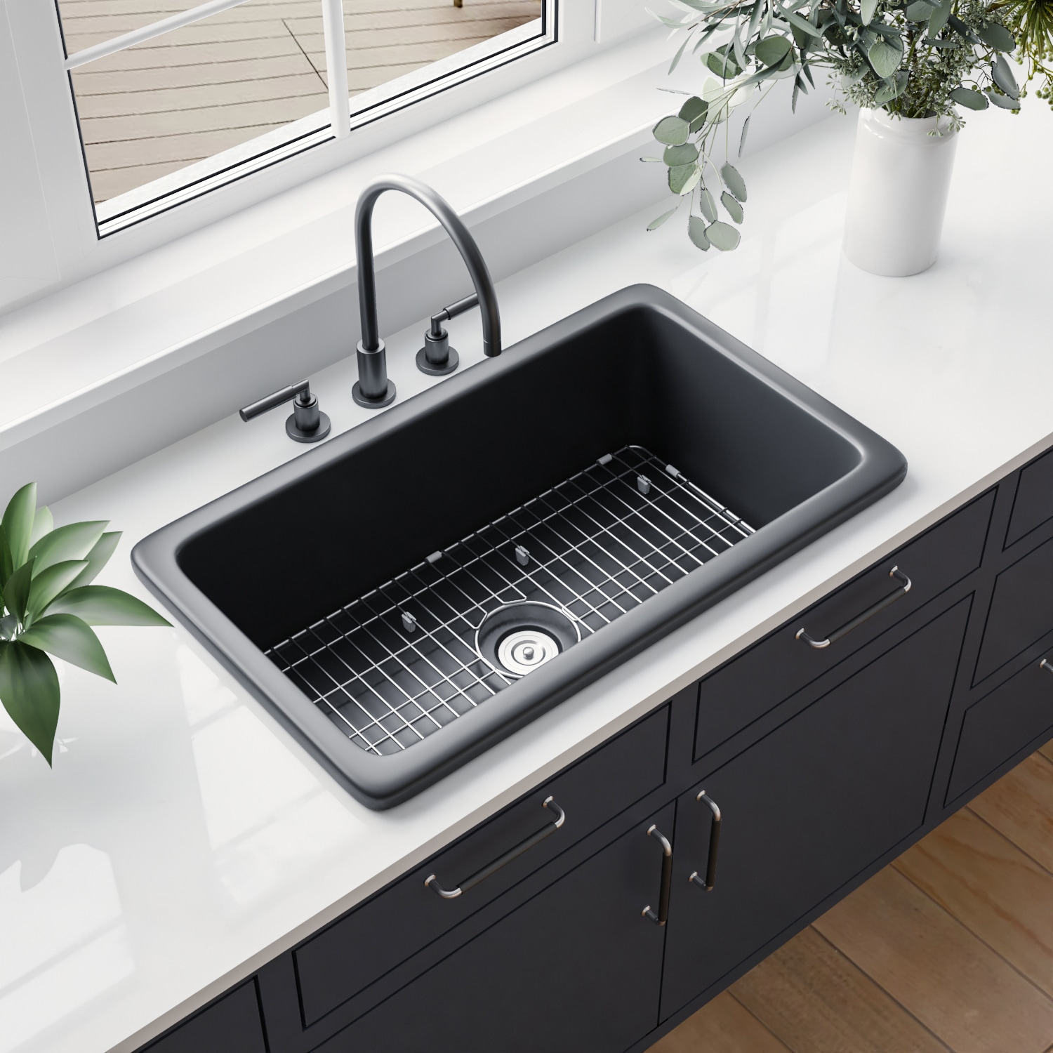 Nano Black Stainless Steel Kitchen Sink Waterfall wash Accessories Dish  Washing Pool Single Sink Bowl Household Kitchen Items