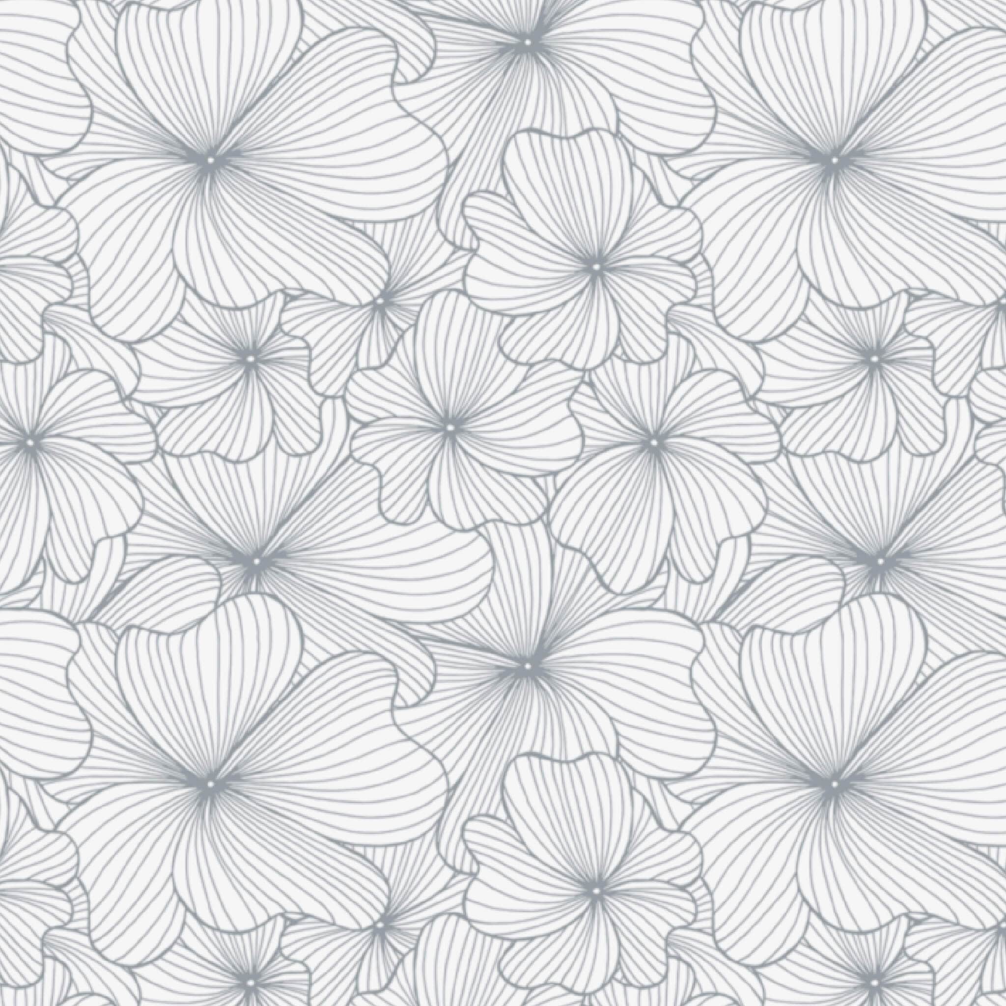 Wall:Wear 27.33-sq ft Silver Vinyl Floral Self-adhesive Peel and Stick Wallpaper