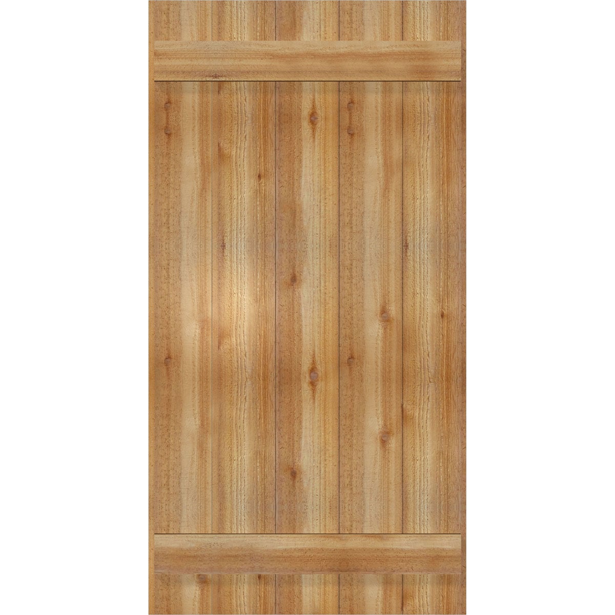 Ekena Millwork RBJ06S26X052RWR 26.875-in W x 52-in H Unfinished Paintable/Stainable Board and batten Wood Exterior Shutters ( 2 -Pack )