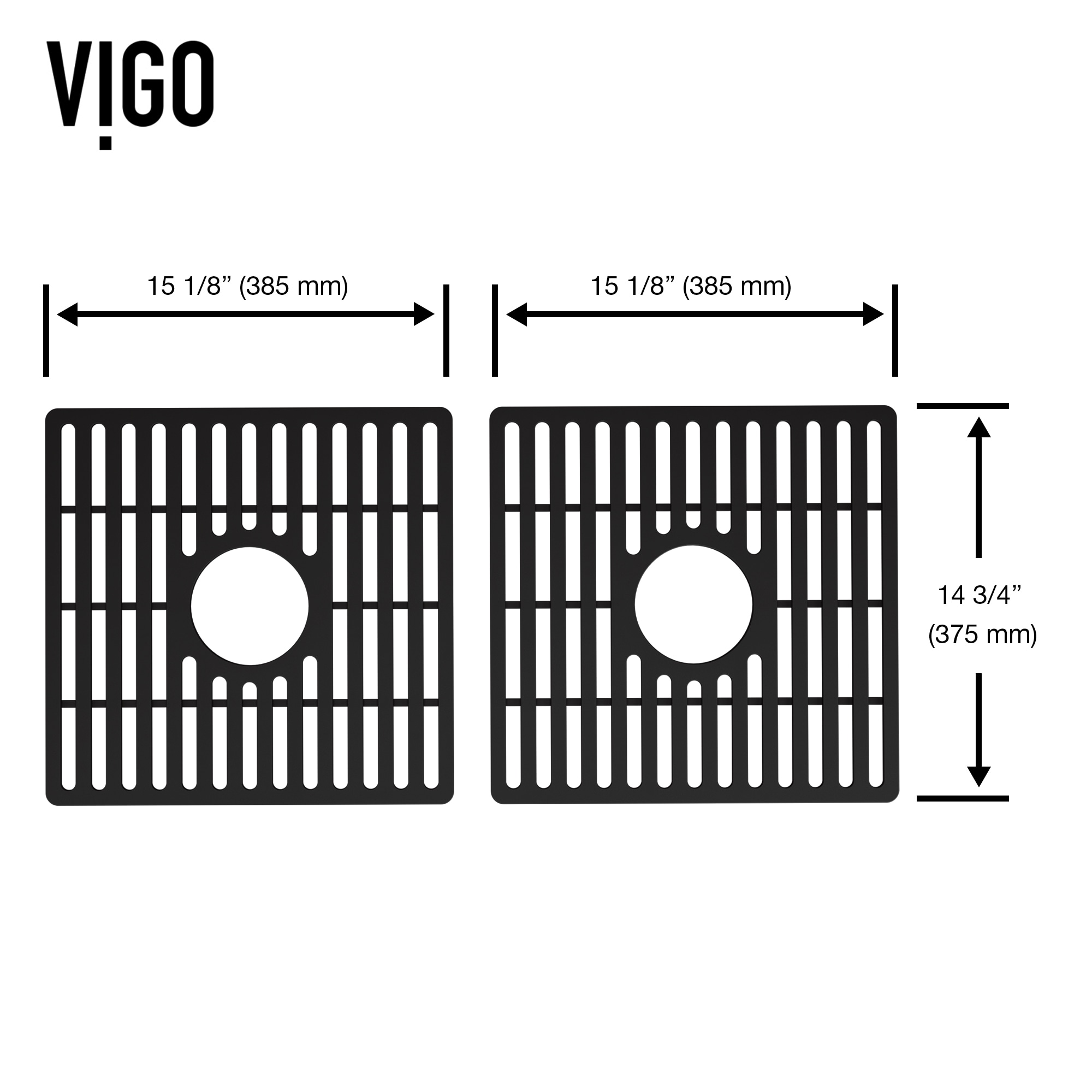 VIGO 15-in x 27-in Center Drain Silicone Sink Grid in the Sink Grids & Mats  department at