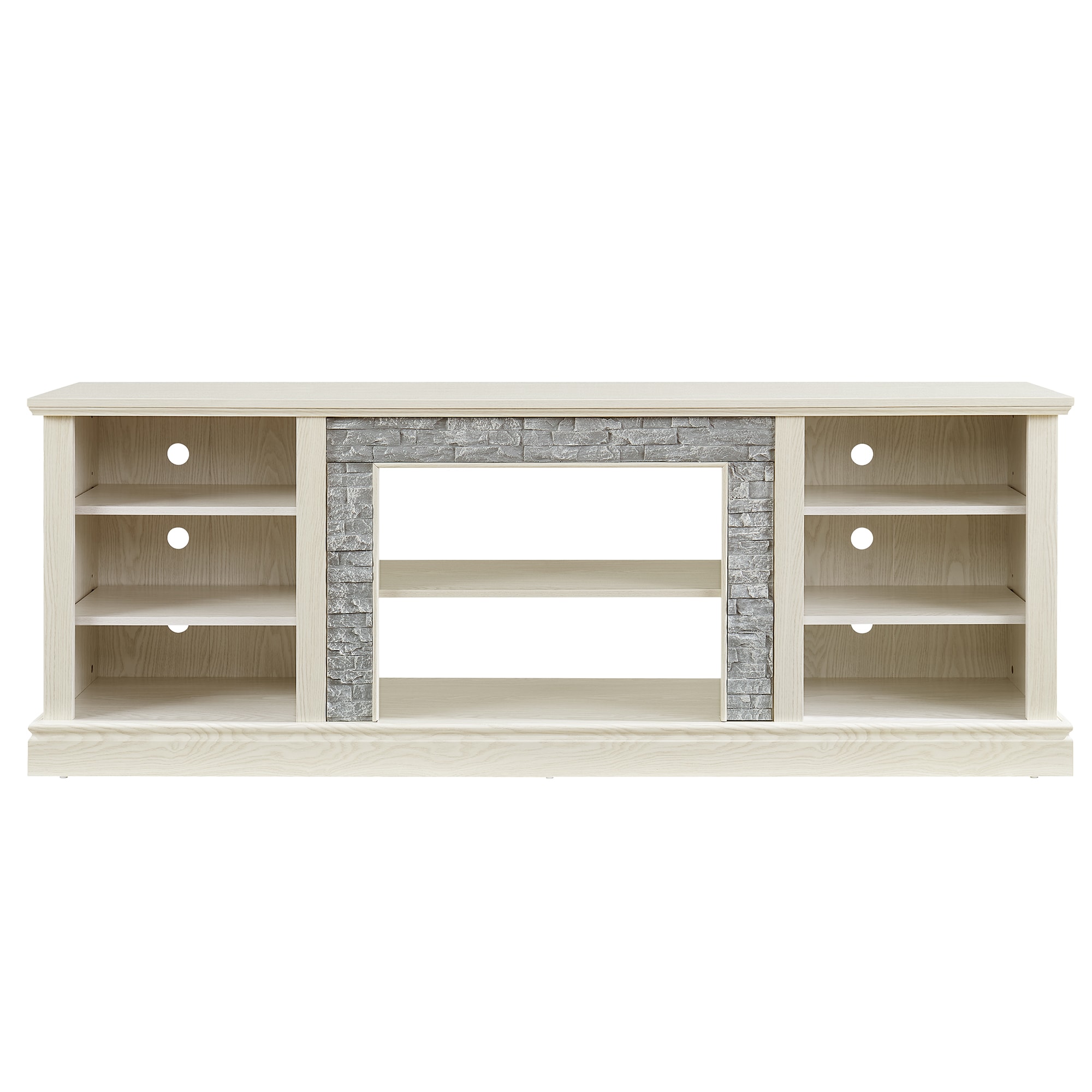 SINOFURN SYC160030BG Farmhouse/Rustic Antique White TV cabinet ( Accommodates TVs up to 80-in )