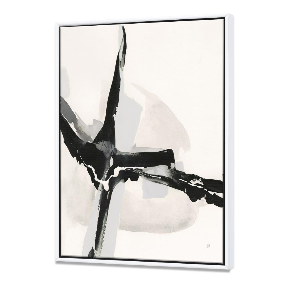 Designart FL30326-30-40-WH Wood Floater Frame 40-in H x 30-in W Modern Print on Canvas