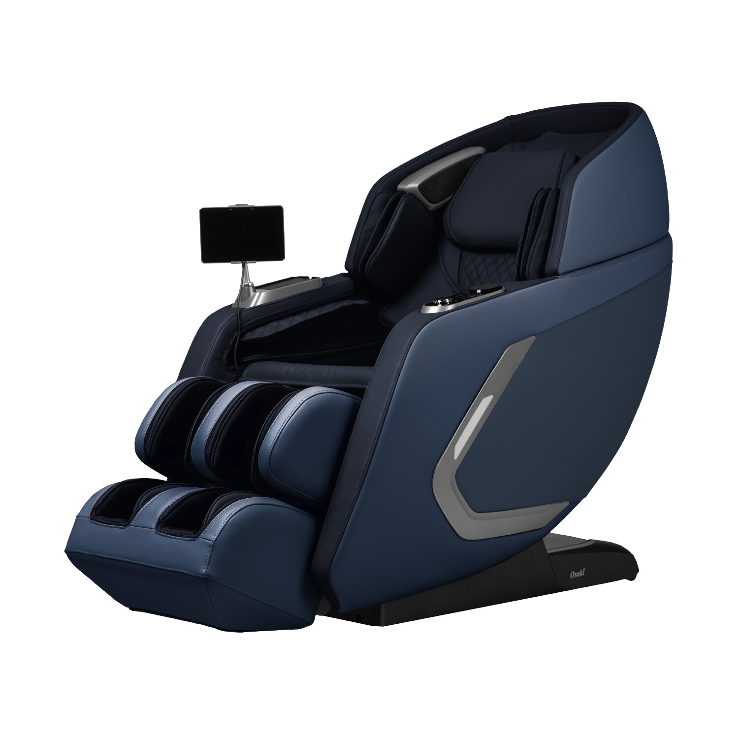 Osaki BRAVODUOBLU 4D Bravo Duo Blue Faux leather Upholstered Powered Reclining Zero Gravity Massage chair
