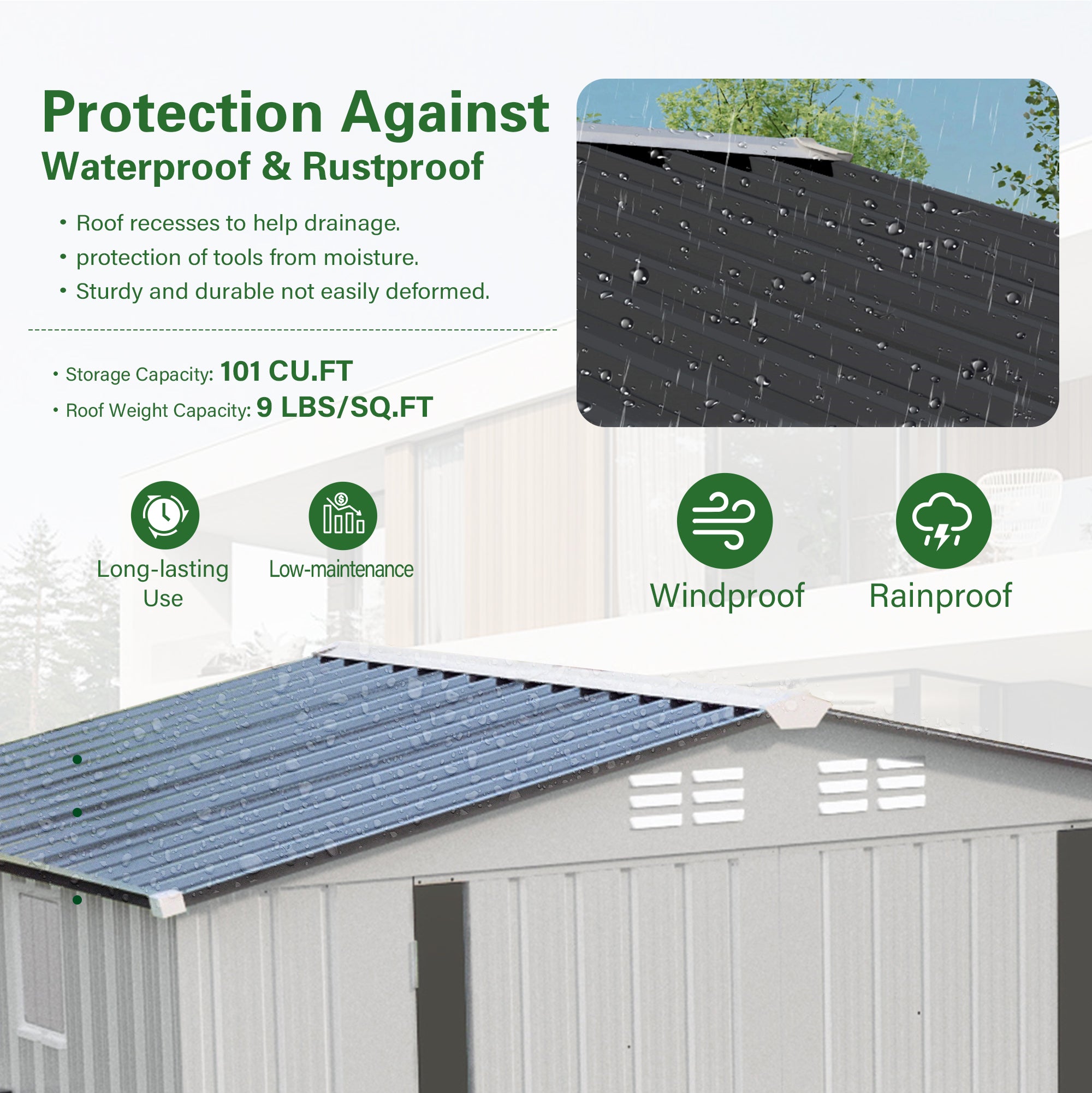 Boyel Living BL-W321309060 Metal-Storage-Buildings-Sheds - View #8