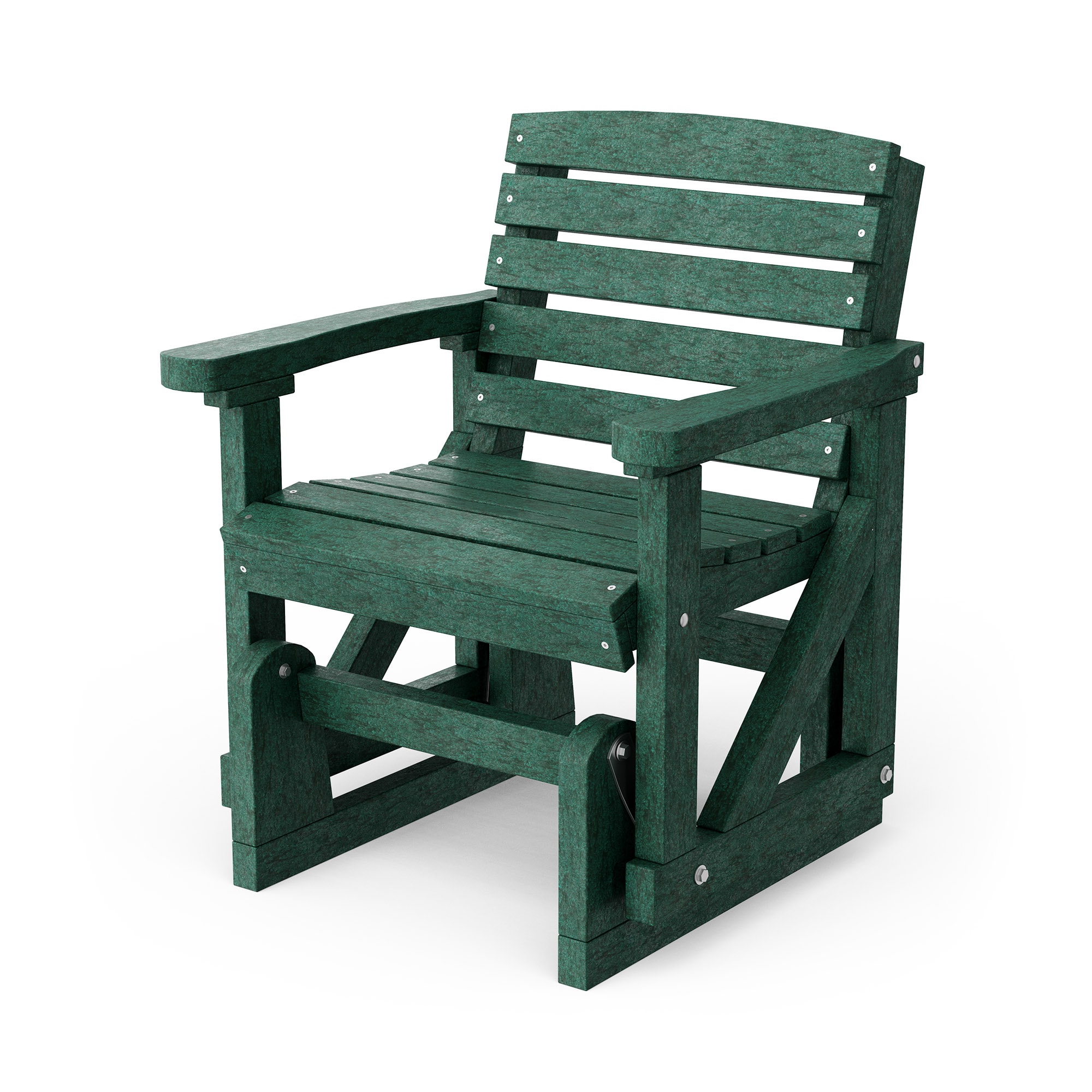 Wildridge LCC-206-TG Classic 1 -person Turf Green HDPE Outdoor Glider
