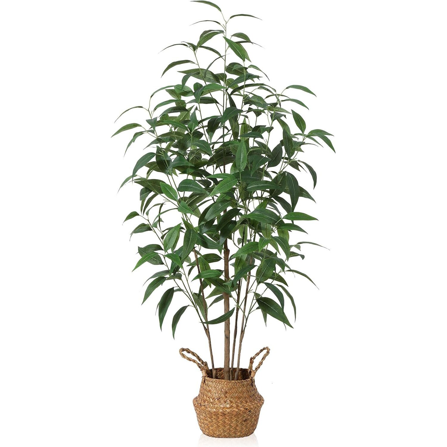 Kazeila KAZEILA-B63 Artificial Eucalyptus Tree 4Ft Tree Fake Plant in Pot for Home and Office Decor Potted Faux Plants Tall Artificial Trees for Indoor Outdoor