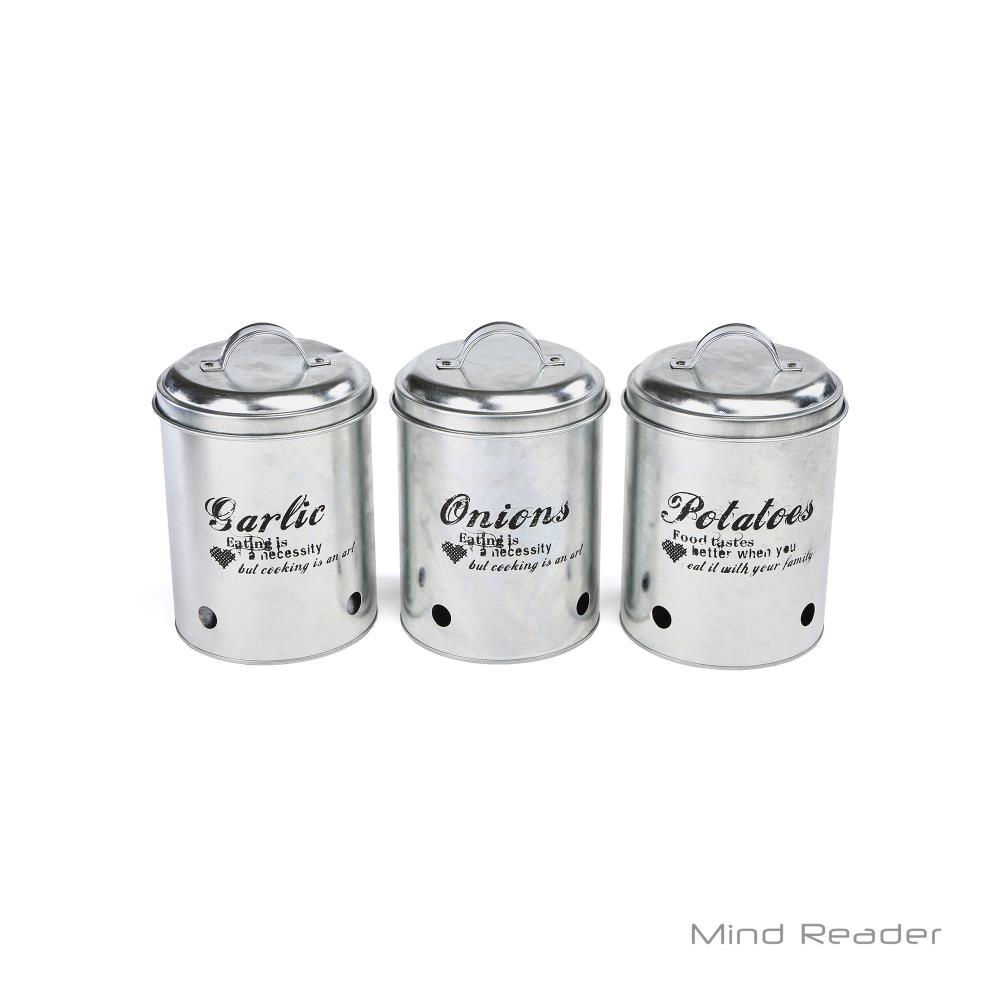 Mind Reader COOKCAN3-SIL Multisize Stainless Steel Reusable Food Storage Container with Lid
