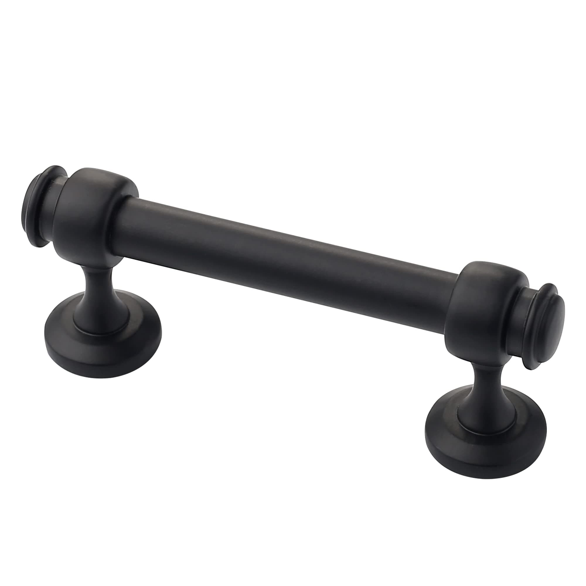Lovav Matt Black 3 inch Hole Center 10 Pack Solid Oil Rubbed Bronze Cabinet Pulls Handles