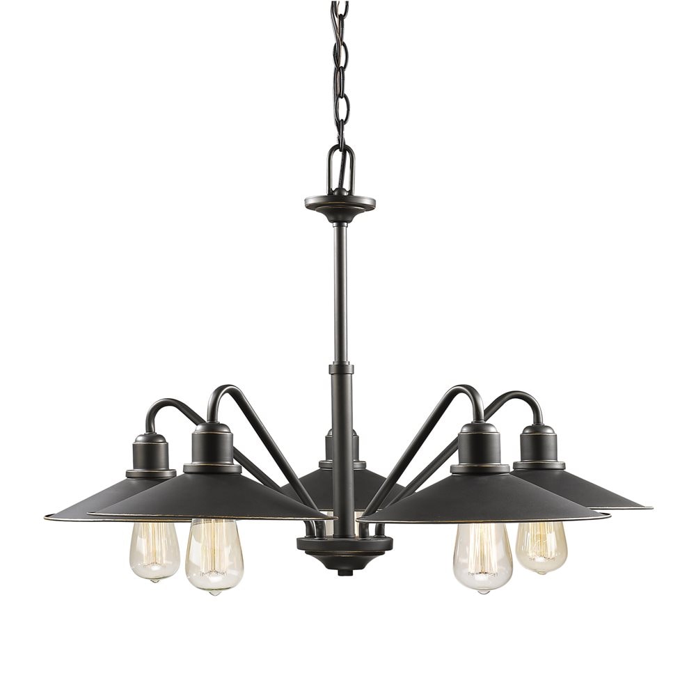 Z-Lite 613-5-OB Casa 5 -Light Bronze Modern/contemporary For Use in Dining Rooms, Foyers, Kitchens, Living Rooms Chandelier