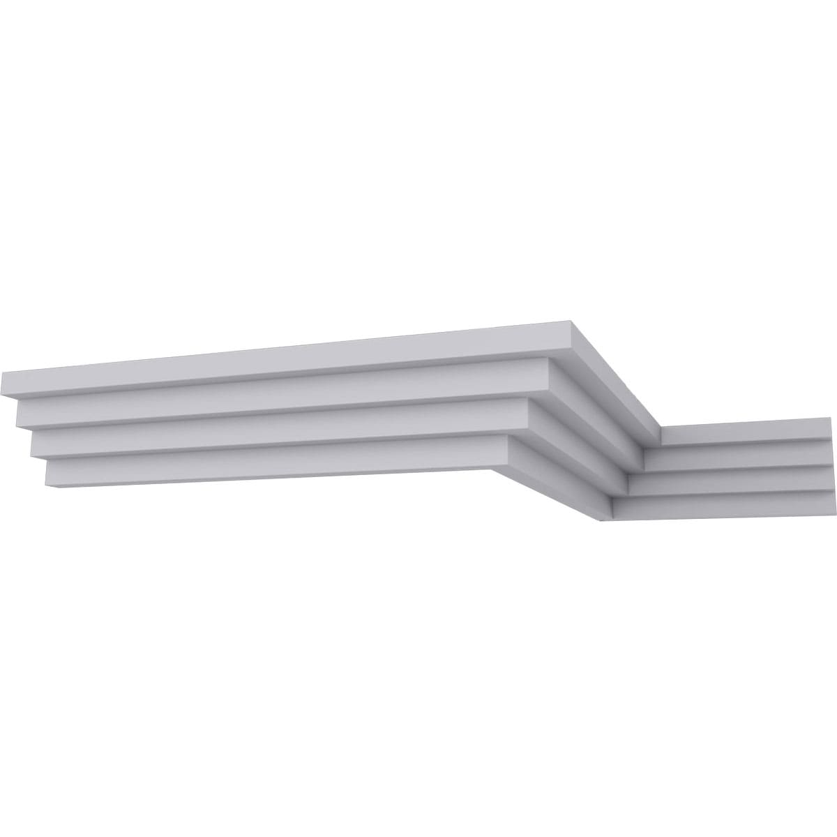 Ekena Millwork 687052 4-1/4-in T x 6-in W x 7-ft 10-1/2-in L Primed Urethane Crown Moulding 12 -Pack
