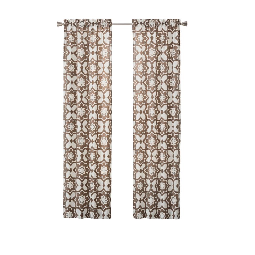 Pairs To Go 16389056X063COC 63-in Cocoa Polyester Light Filtering Rod Pocket Curtain Panel Pair