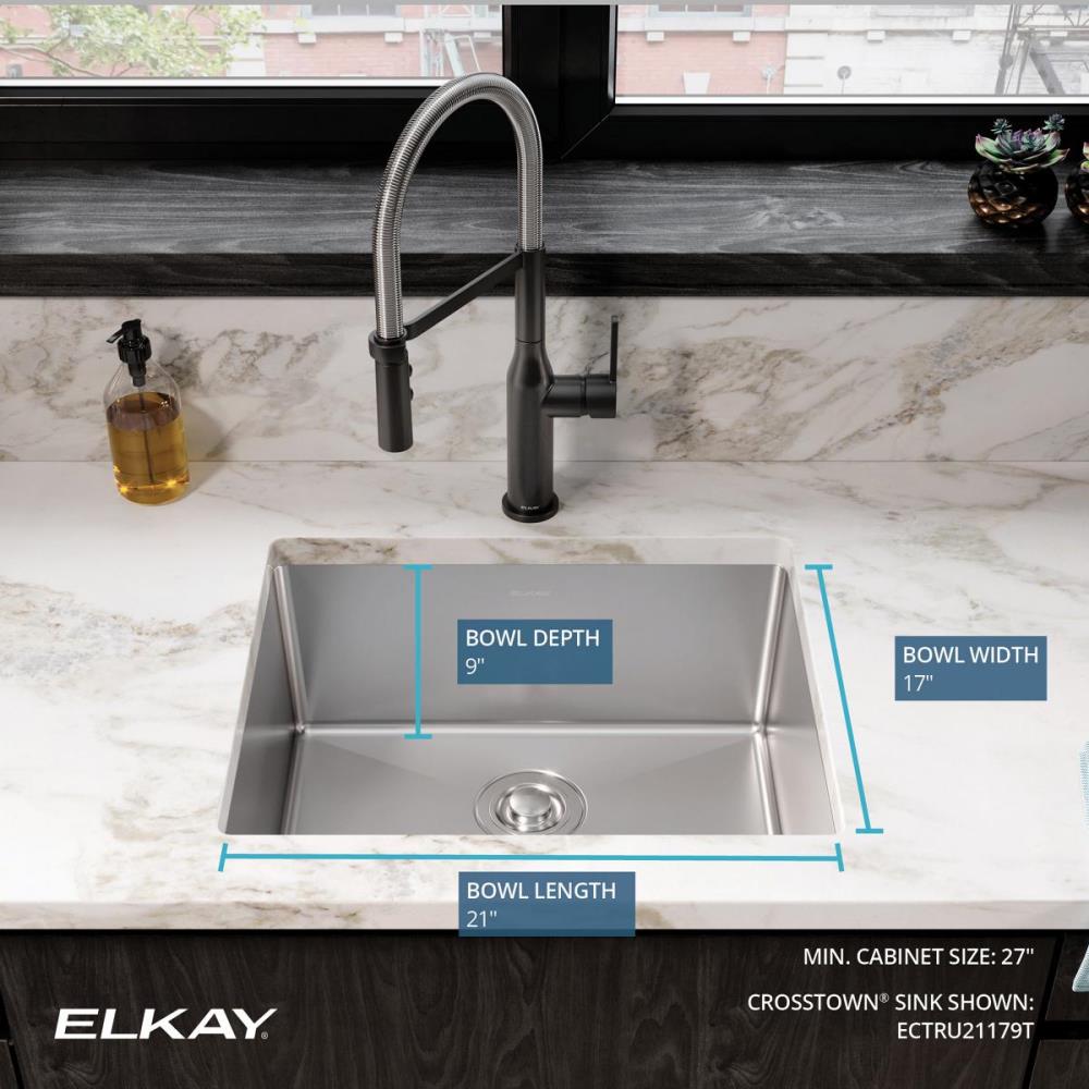 Elkay 23" Stainless Steel Single Bowl Undermount Kitchen Sink