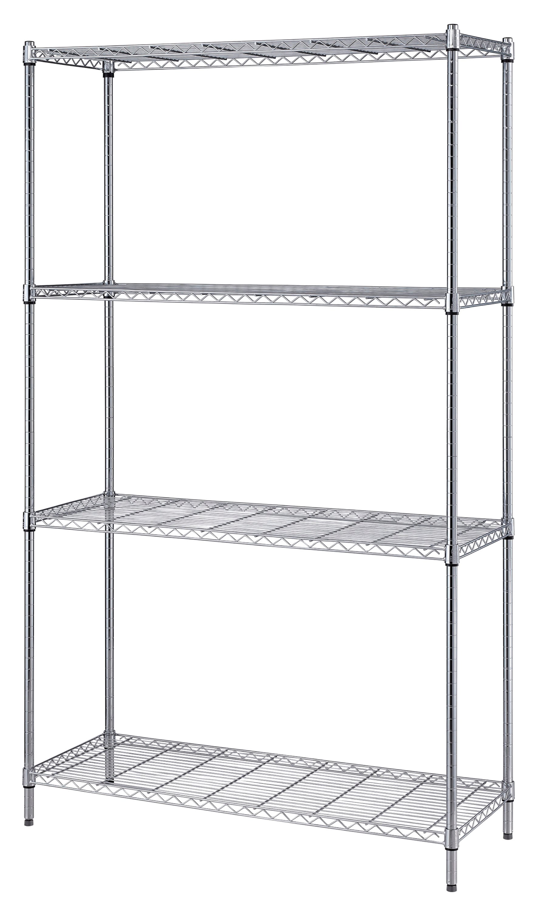 4 Tier Corner Shelves Wire Shelving Rack Shelf Adjustable Storage Unit Organizer 