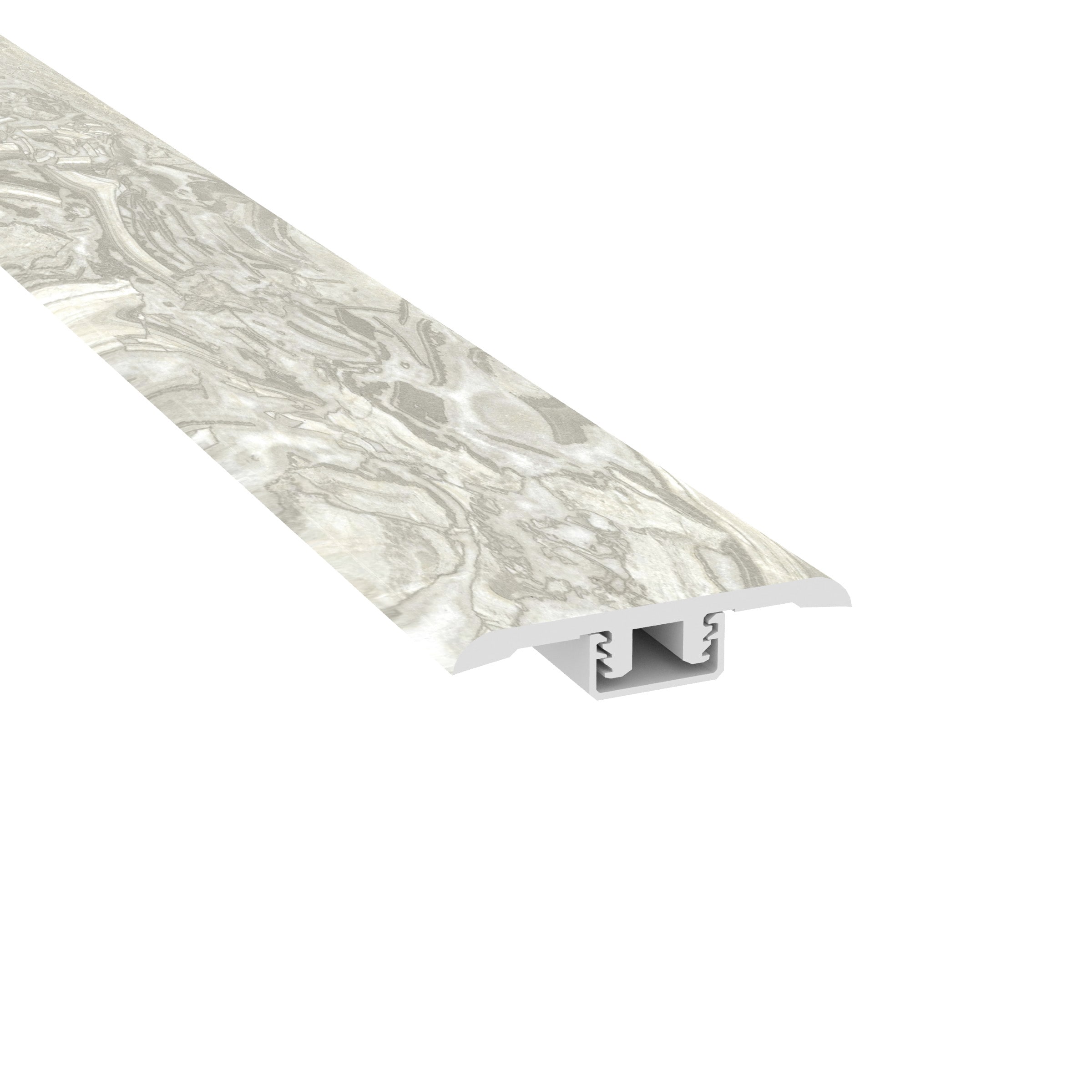 CALI 7701000219 Shorebreak Stinson Marble 0.47-in T x 1.73-in W x 72.83-in L Vinyl T-moulding