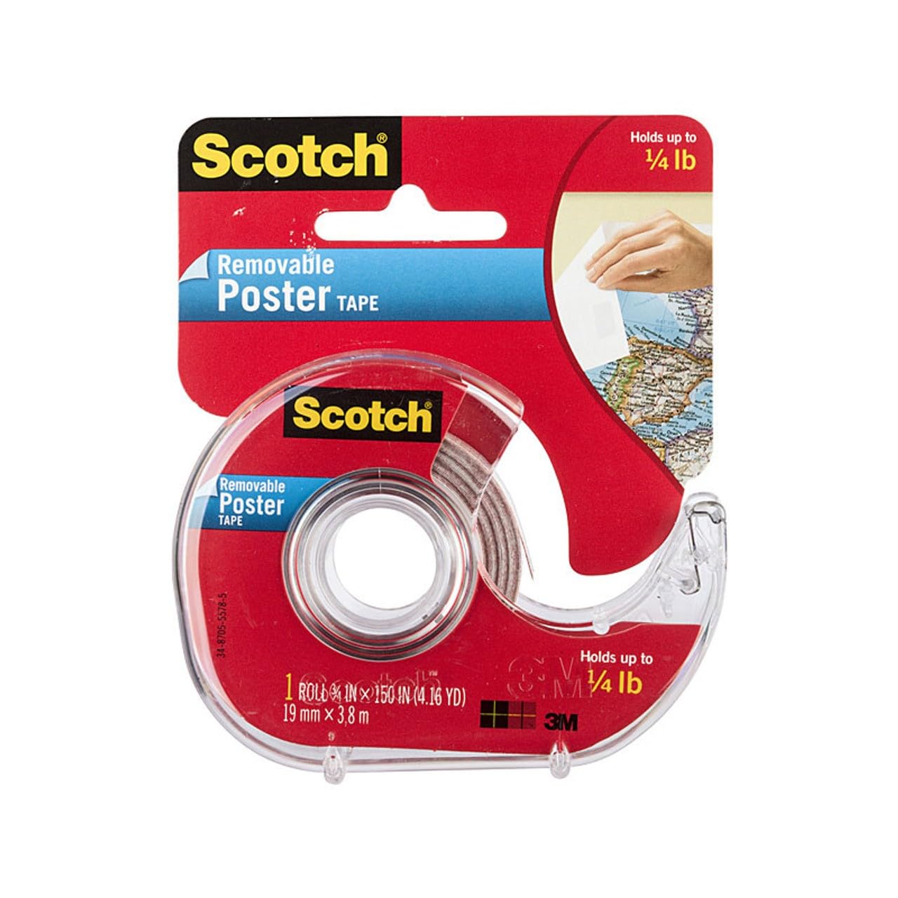 Scotch 3M 109 Wallsaver Removable Mounting Tape - two pack (2 pack white)