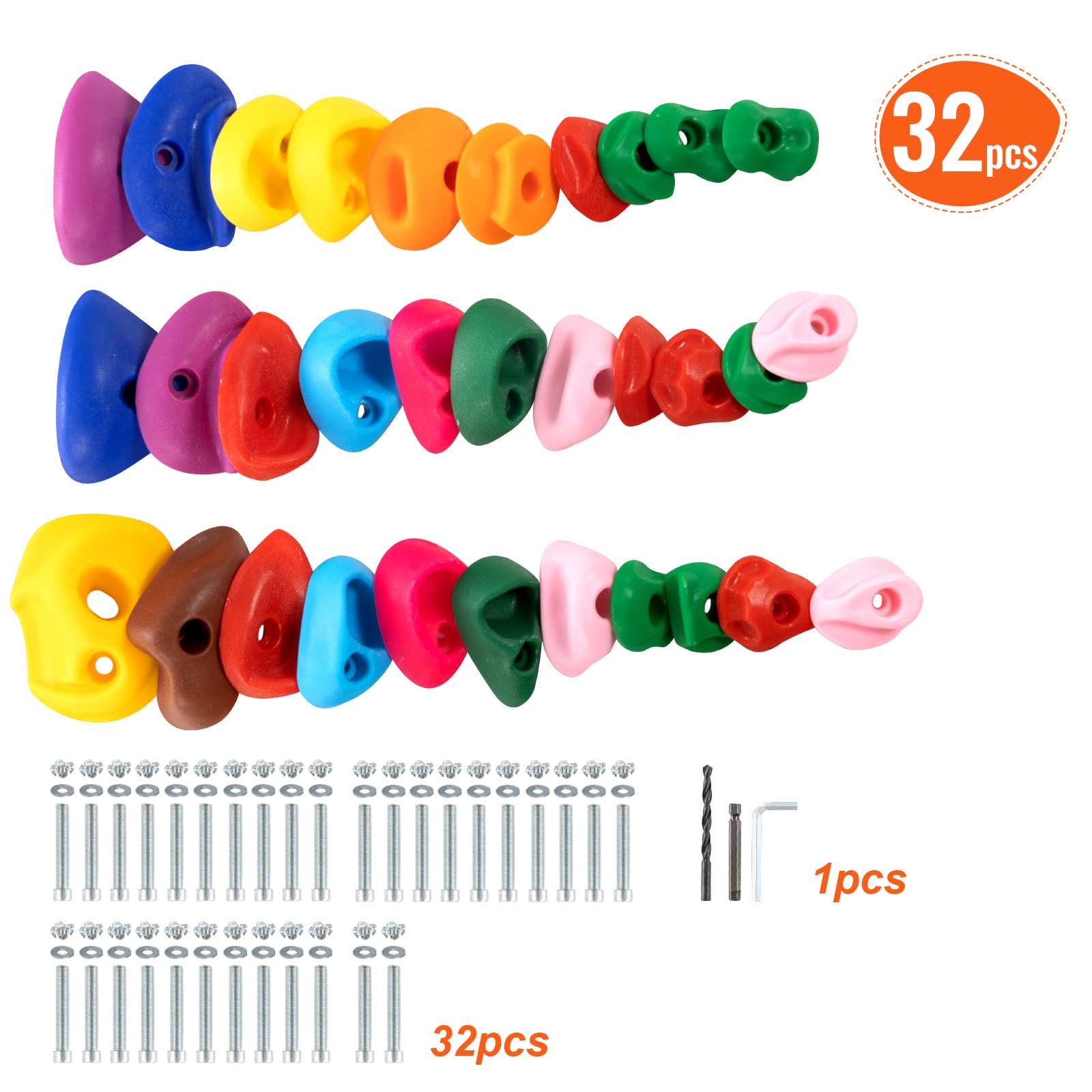 SVOPES SVOPESPYZJTZ307665V0 32 Rock Climbing Holds Multiple colors/finishes Climbing accessory