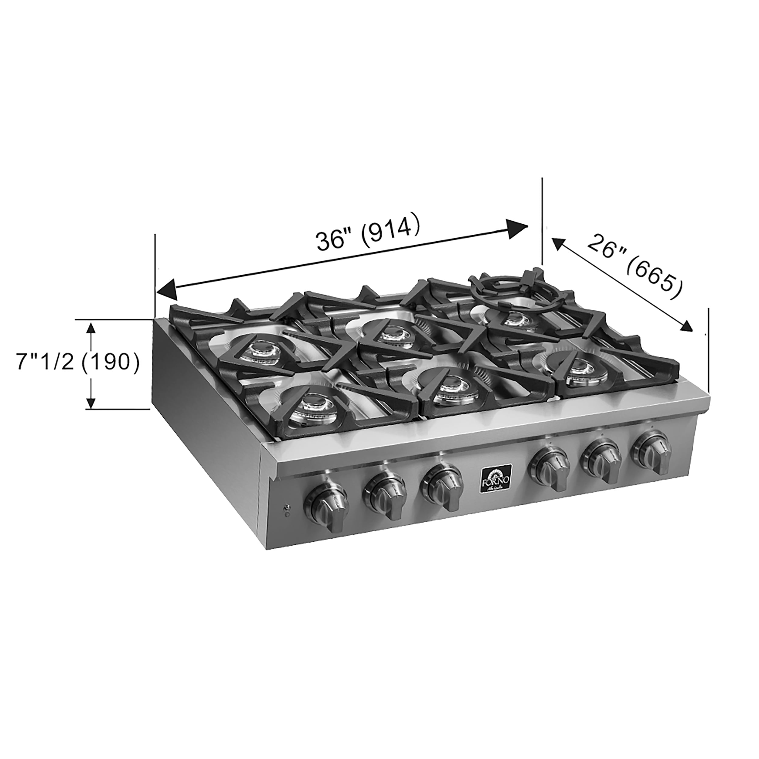FORNO FCTGS5751-36 Gas-Cktp - View #10