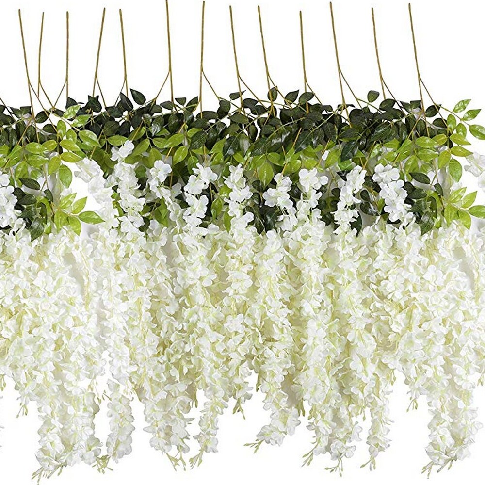 HIGHLANDERHOME 43-in Green/White Indoor/Outdoor Hanging Vines ...