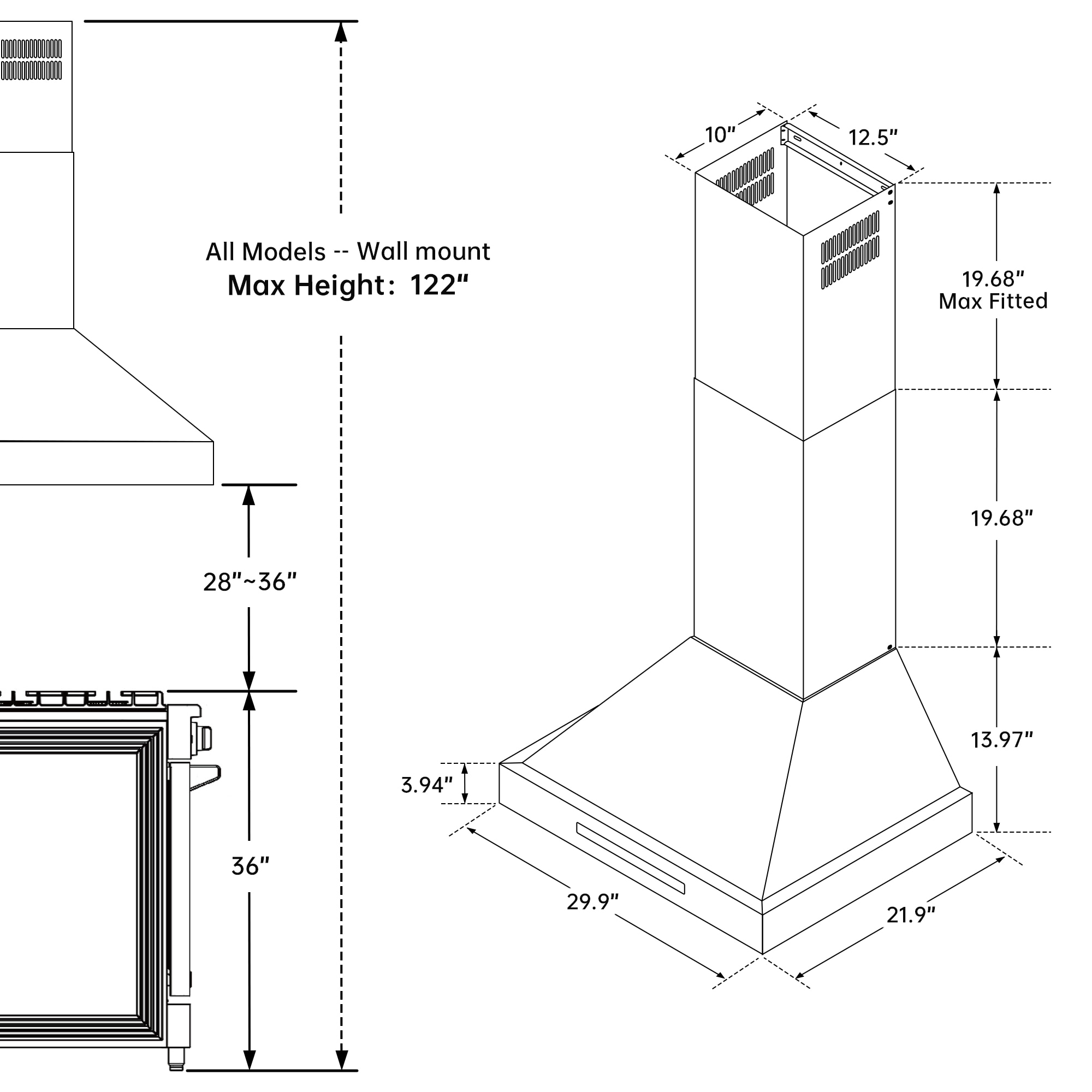 KOSTCH KOS-30RH09M-RBR Wall-Mounted-Range-Hoods - View #3