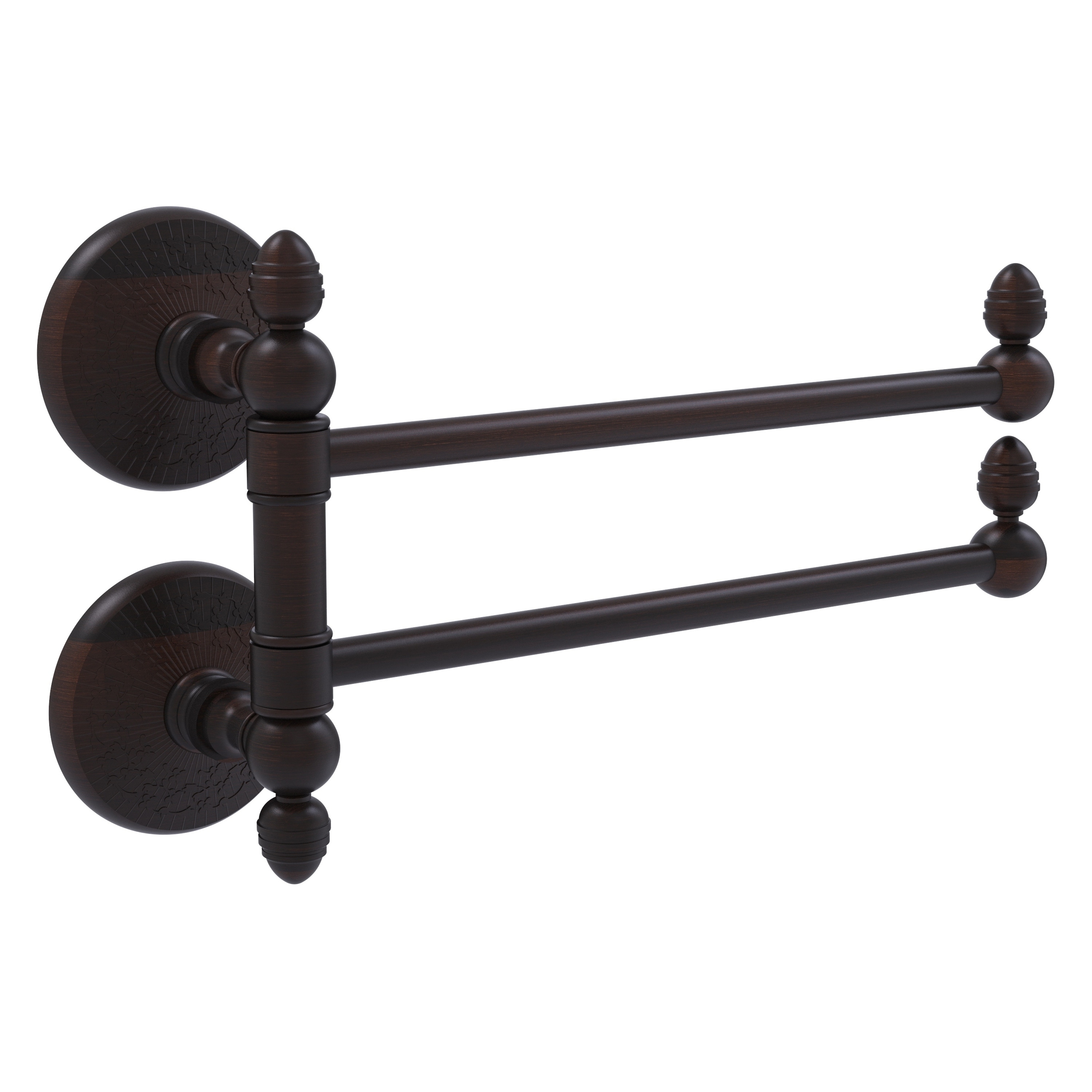 Allied Brass MC-GTB-2-VB Monte Carlo 12-in double Venetian Bronze Wall mount Double Towel Bar