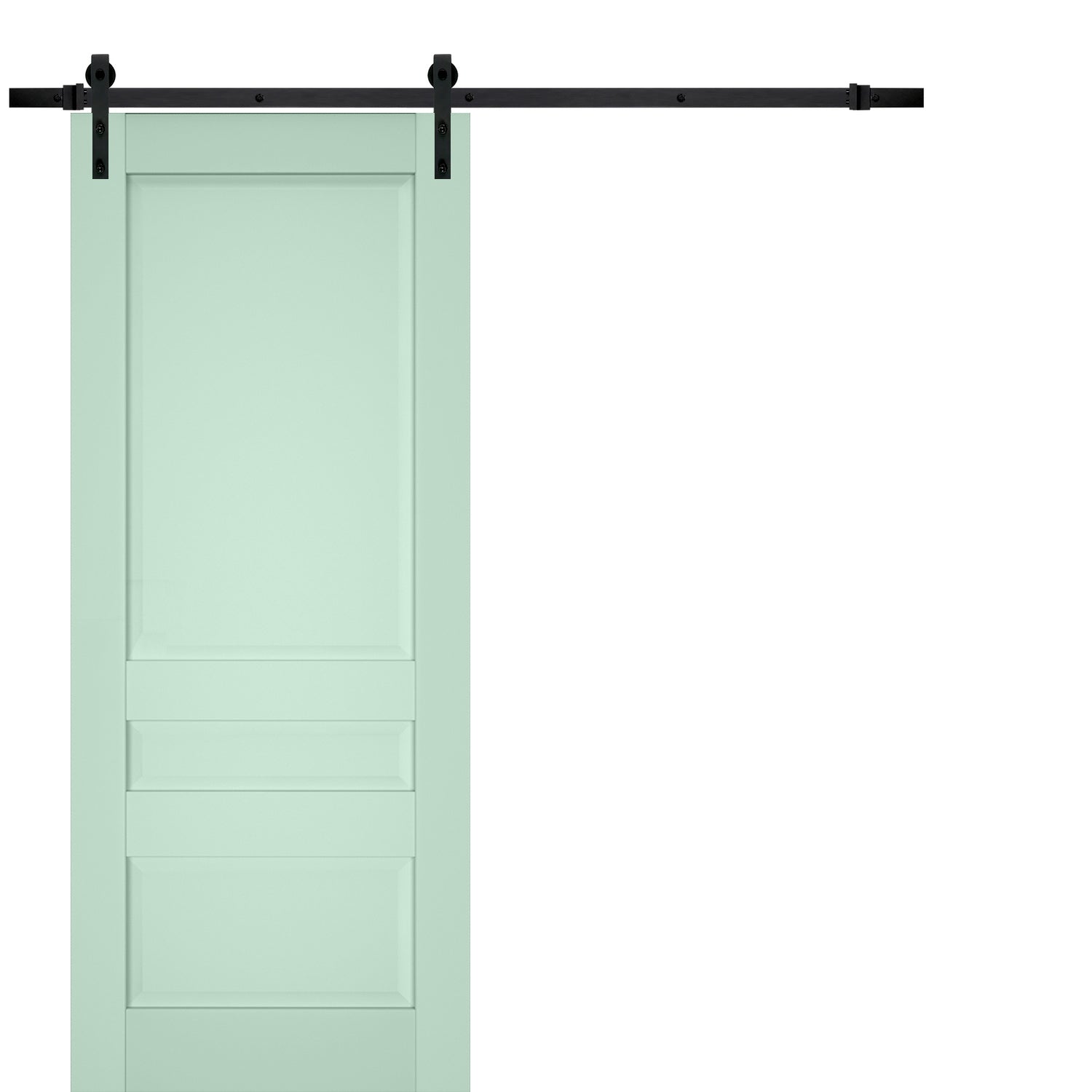 SARTODOORS Interior Barn Doors - Veregio 7411 Oliva - 42 x 84-Black Rail