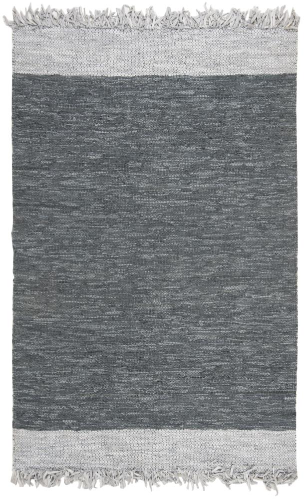 Safavieh VTL310A-6 Vintage Leather Teton 6 x 9 (ft) Leather Light Gray/Dark Gray Rectangular Indoor Coastal Area rug