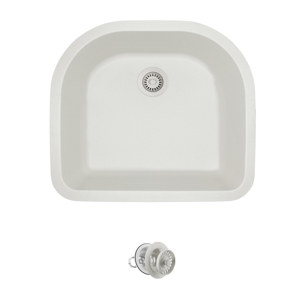 MR Direct Undermount 24 75 In X 22 In White Composite Single Bowl   10806916 