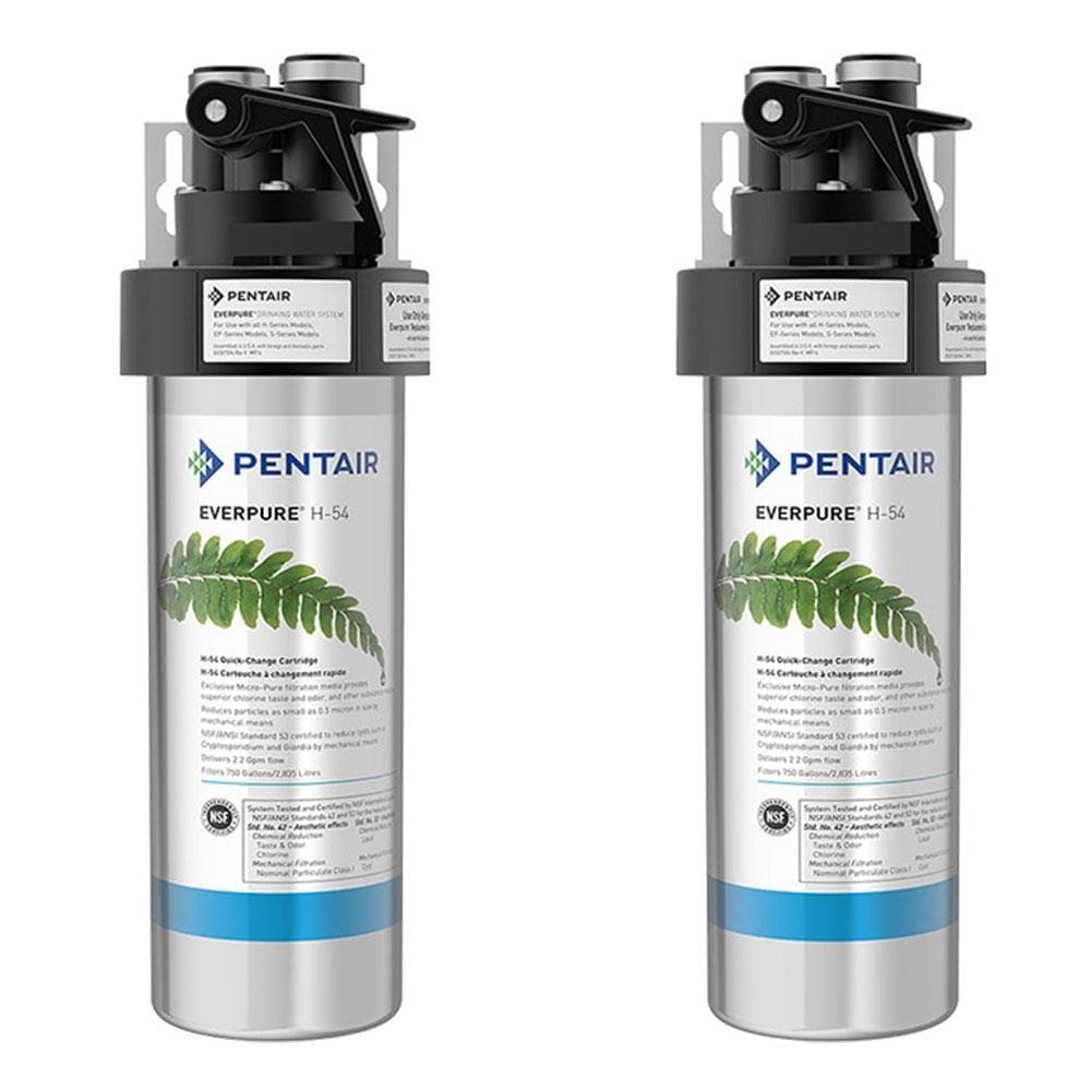EV9252-67 Commercial Grade Water Filtration and Lead Reduction Everpure H-54 Drinking Water Filter System Quick Change Cartridge System 