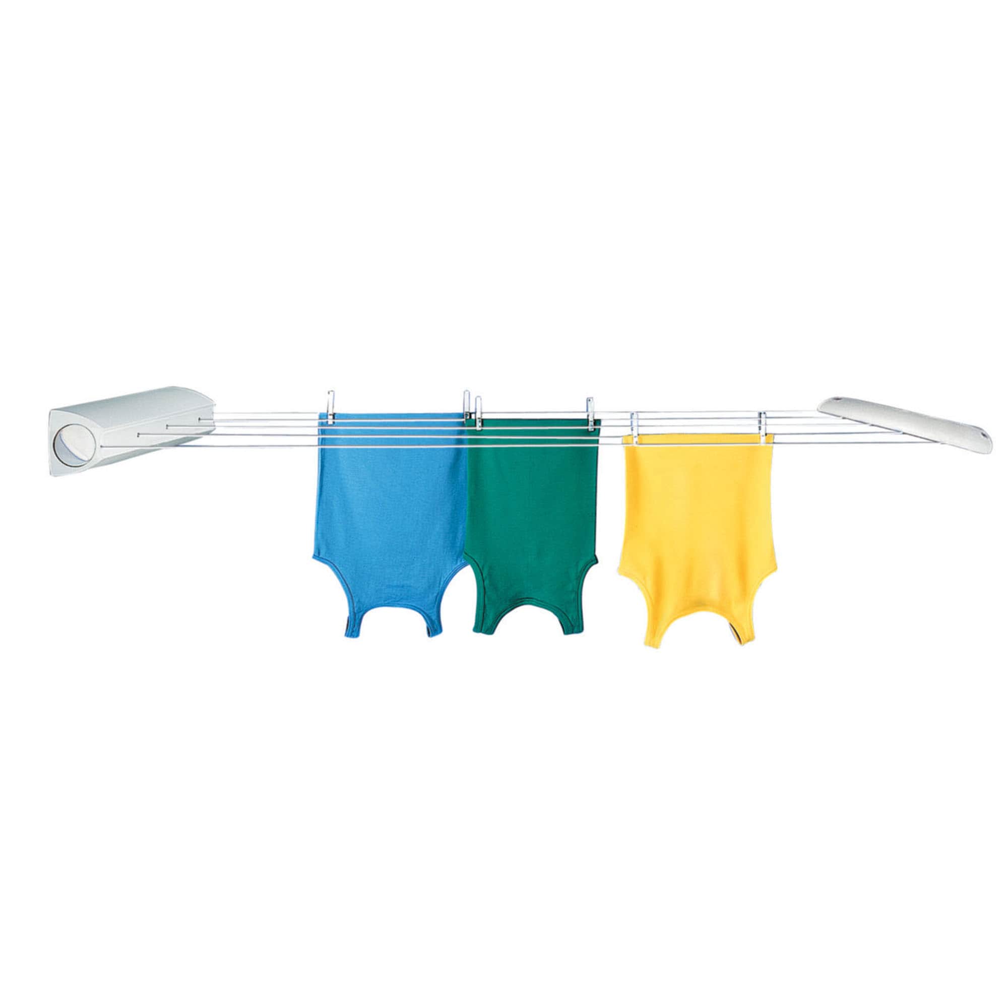 Household Essentials 1-Tier 18.625-in Mixed Material Retractable Clothesline  in the Clotheslines & Drying Racks department at