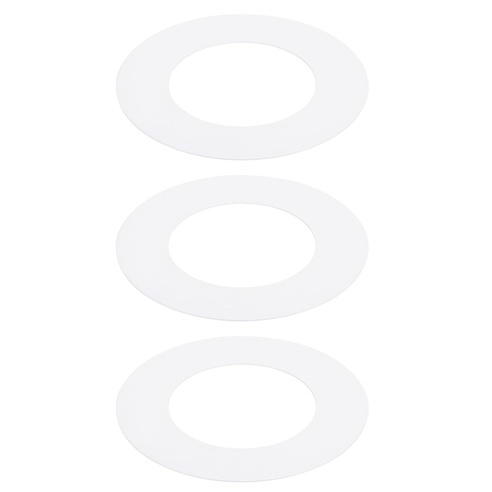 PATIKIL 2.76 Inch ID 4.53 Inch OD Goof Rings for Recessed Light 3 Pack Matte White Goof Metal Trim Ring Lighting Fixture for Ceiling Wall Recessed Can Downlights