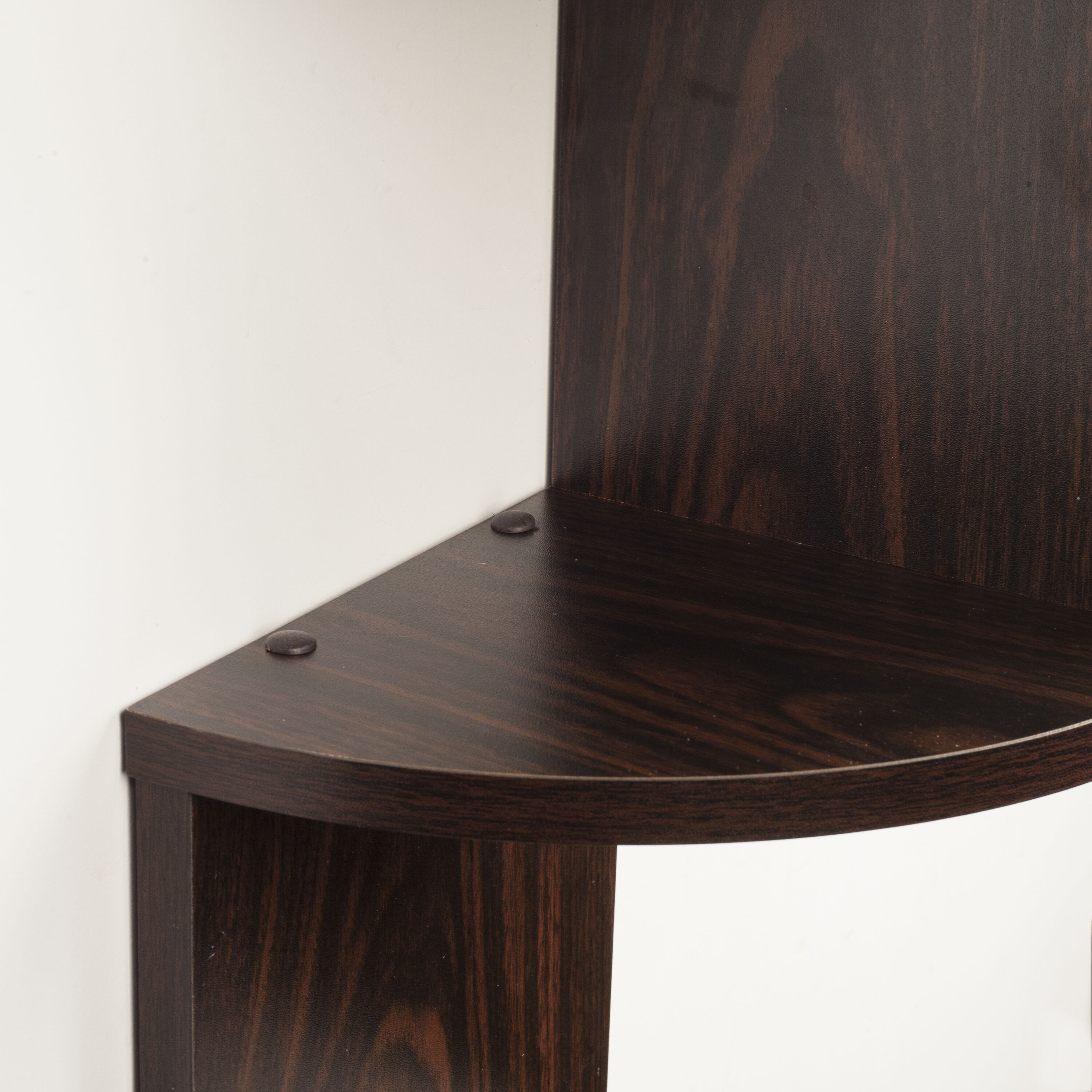Walnut Zigzag 5-Tier Corner Floating Shelf