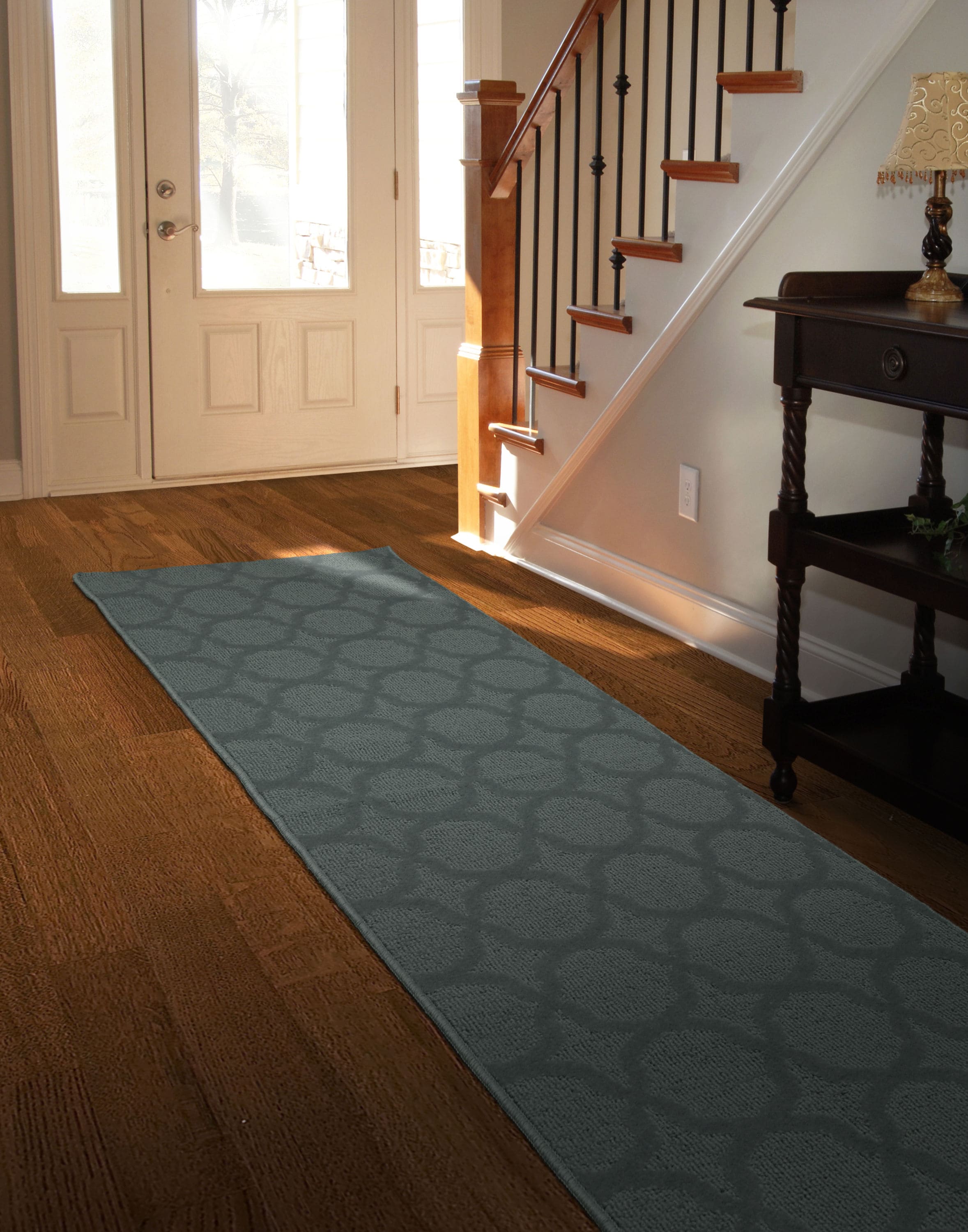 Garland Rug CL100N02409608 Sparta 2 x 8 (ft) Tufted Polypropylene Sea Foam Rectangular Indoor Geometric Farmhouse/Cottage Runner rug