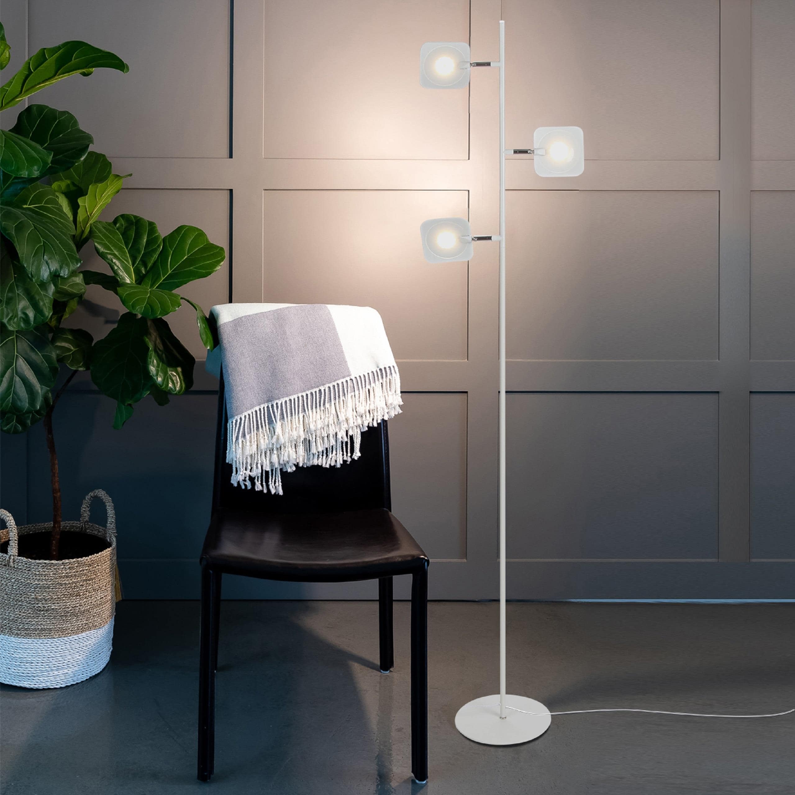 Brightech T6-TSKS-2W0G 60-in White Multi-head Floor Lamp with No shade Shade