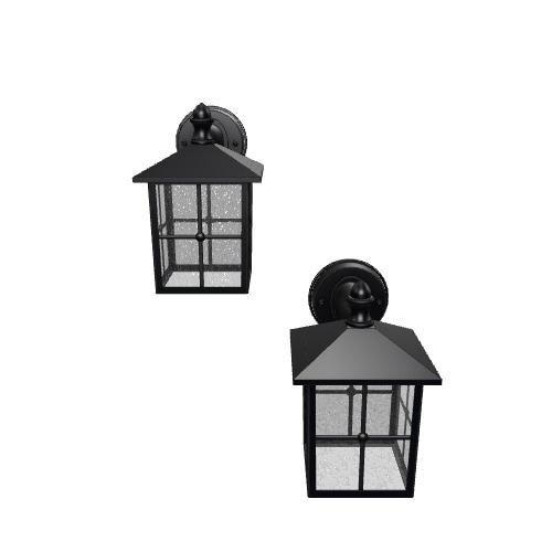 Project Source 2-Pack 8.77-in H Black Medium Base (E-26) Outdoor Wall Light Project Source 2-Pack 8.77-in H Black Medium Base (E-26) Outdoor Wall Light