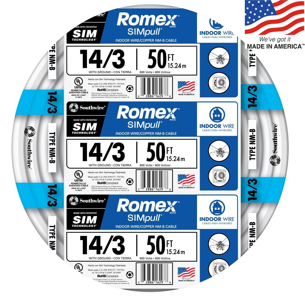 75 ft 14/2 NM-B WG Romex Wire/Cable 