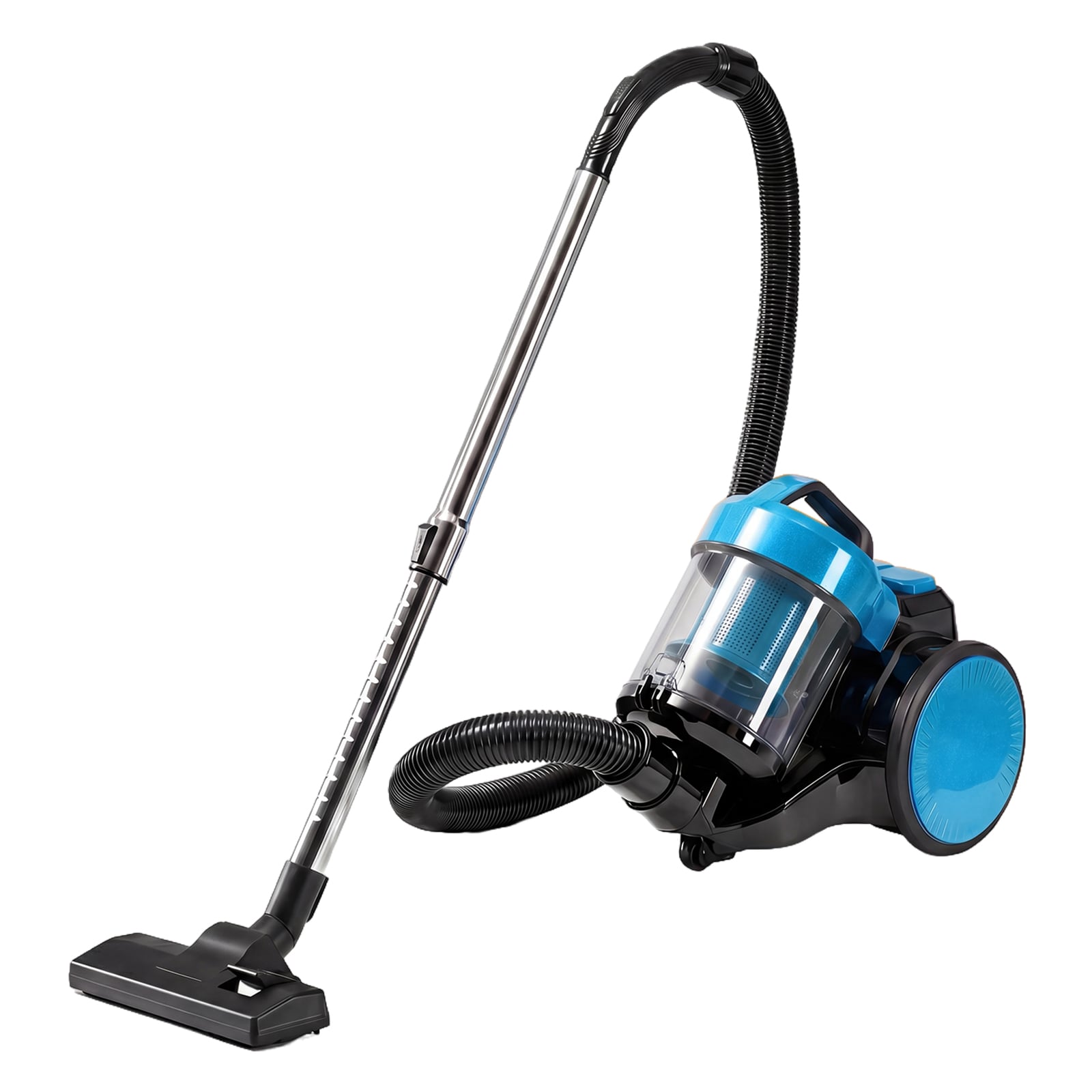 Sweetcrispy L-XCQ42WS-1D8GYBU 1.8L Lightweight Portable Canister Vacuum Cleaner with Washable HEPA Filter Gray and Blue