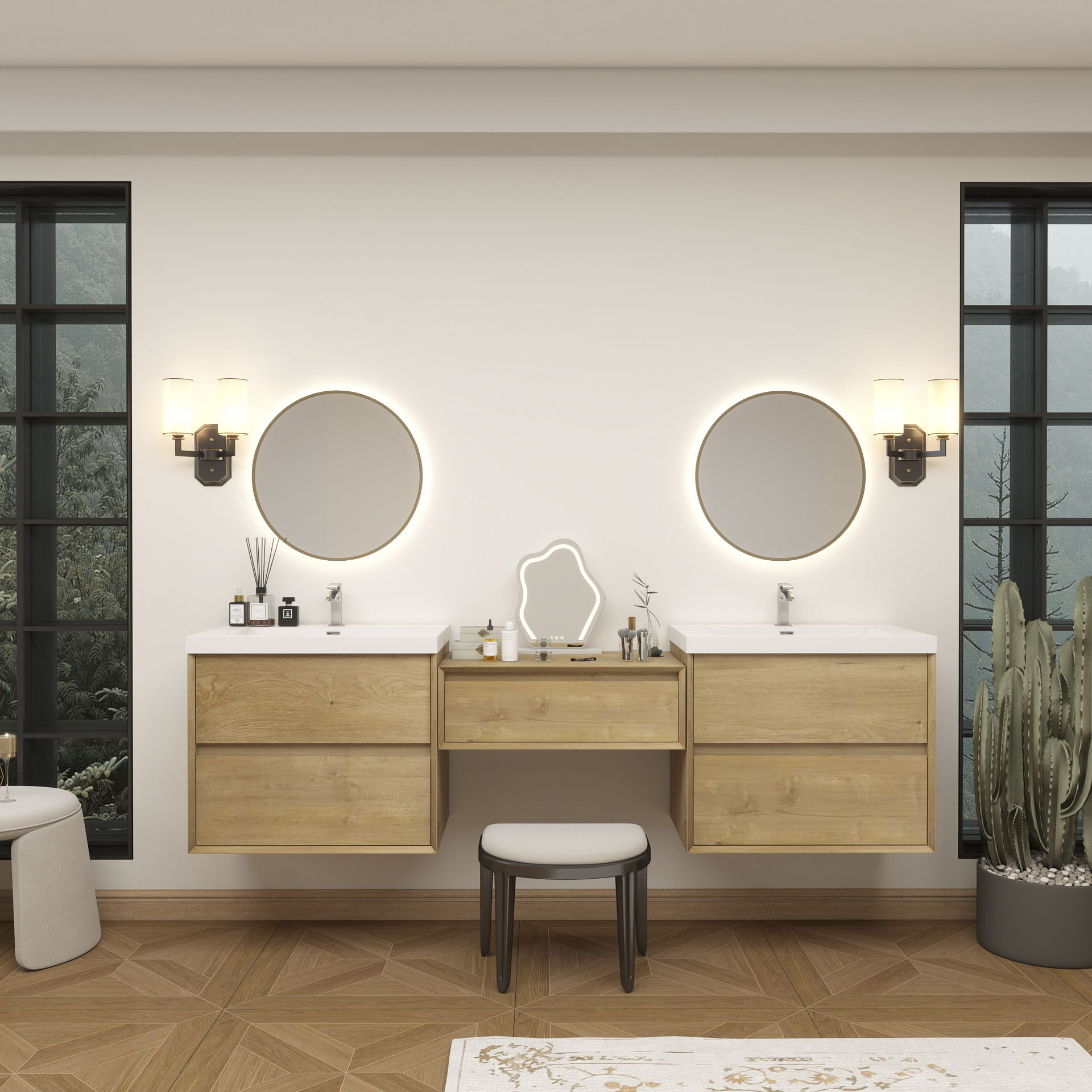BV Better Vanity SLIM24+24+24-OAK Bath-Vanity-Combo - View #3