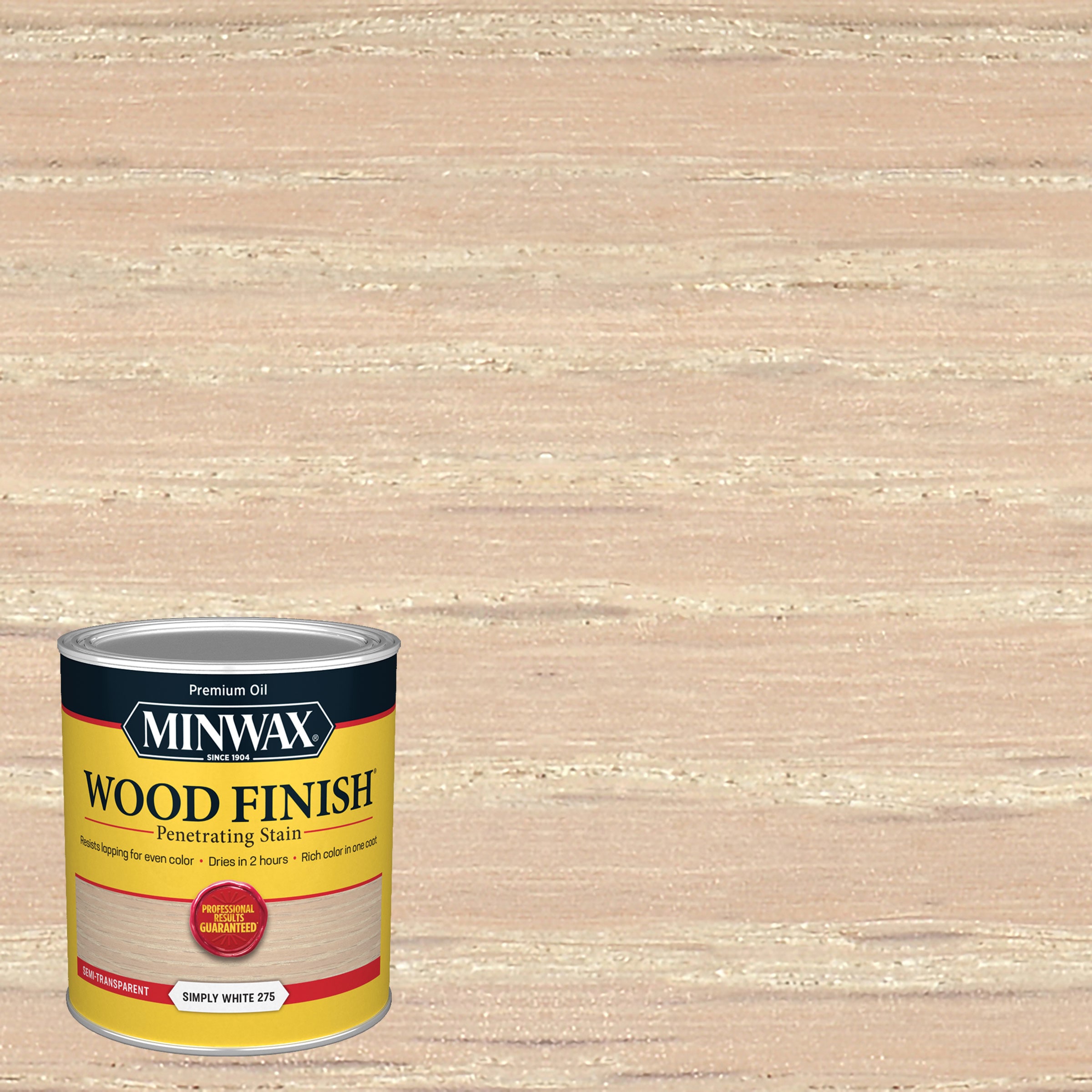 Minwax 700524444 Wood Finish Oil-based Simply White Semi-transparent Interior Stain ( 1-quart )