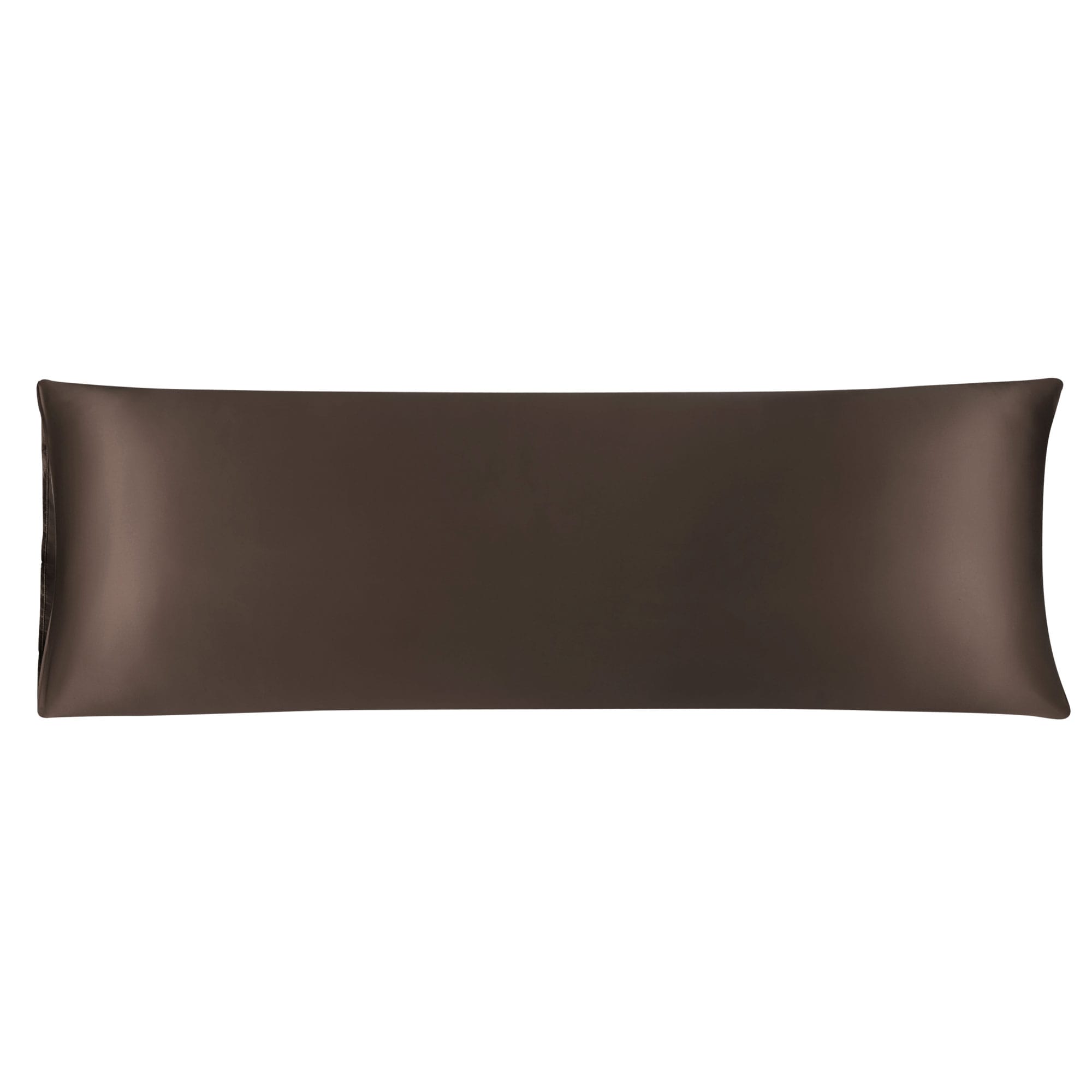 Unique Bargains Body Pillow Cover 20x60 Inch Brown Silky Satin Body Pillowcases for Hair and Skin Soft Cooling Smooth Pillow Case with Envelope Closure