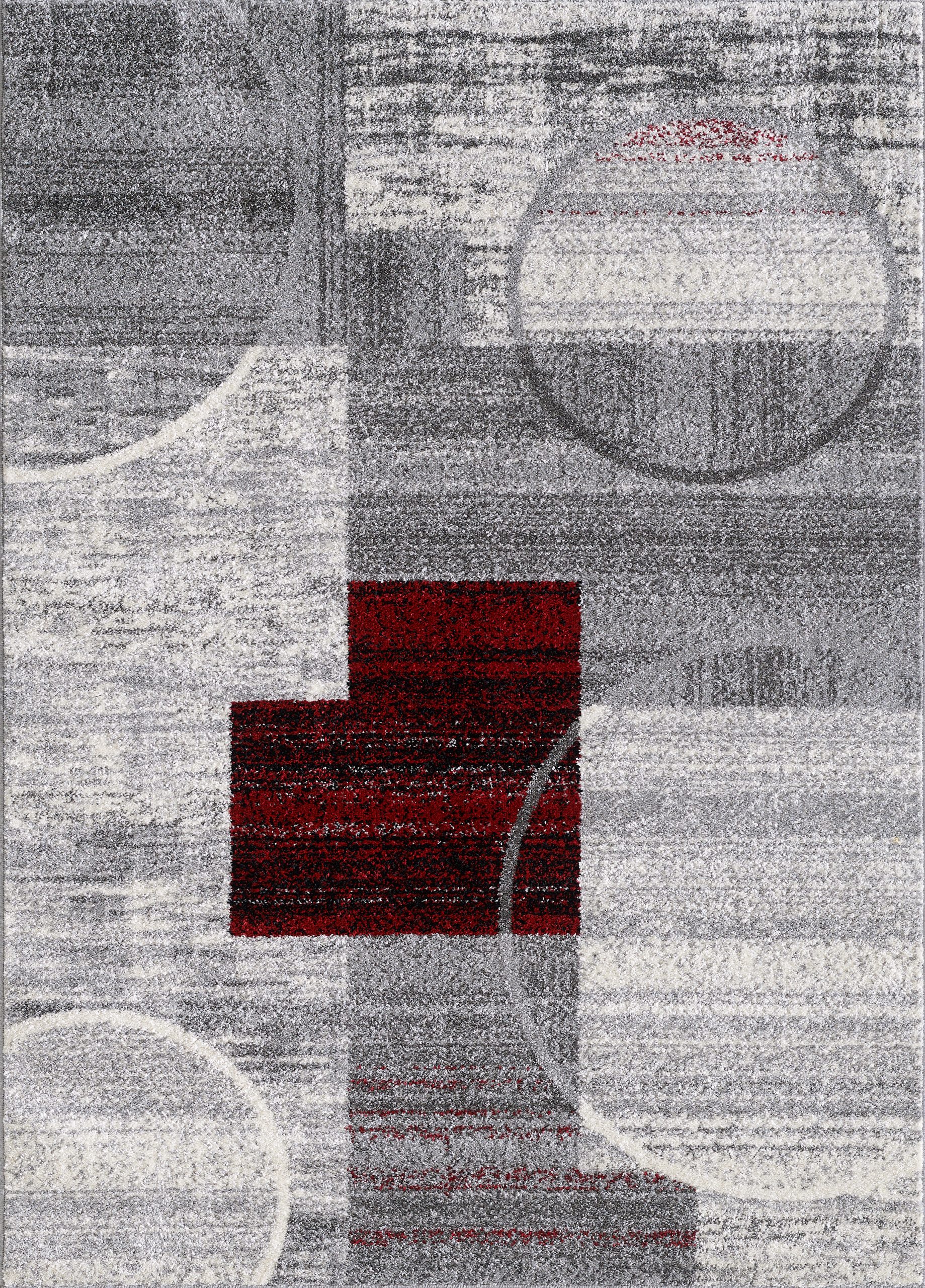 LBaiet CH237R57 Chelsea 5 x 7 (ft) Loomed Polypropylene Red Rectangular Indoor Geometric Area rug