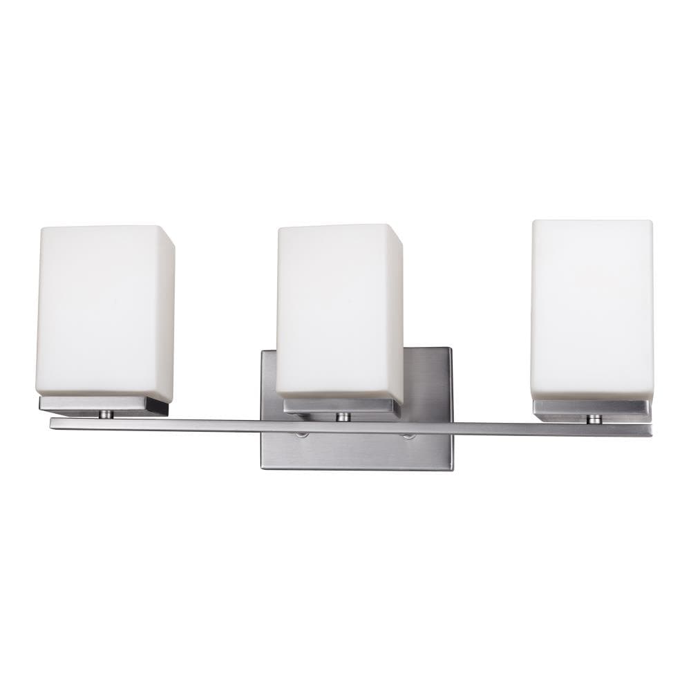 Forte Lighting 5145-03-55 Ella 21-in 3 -Light Brushed Nickel Modern/contemporary Vanity light