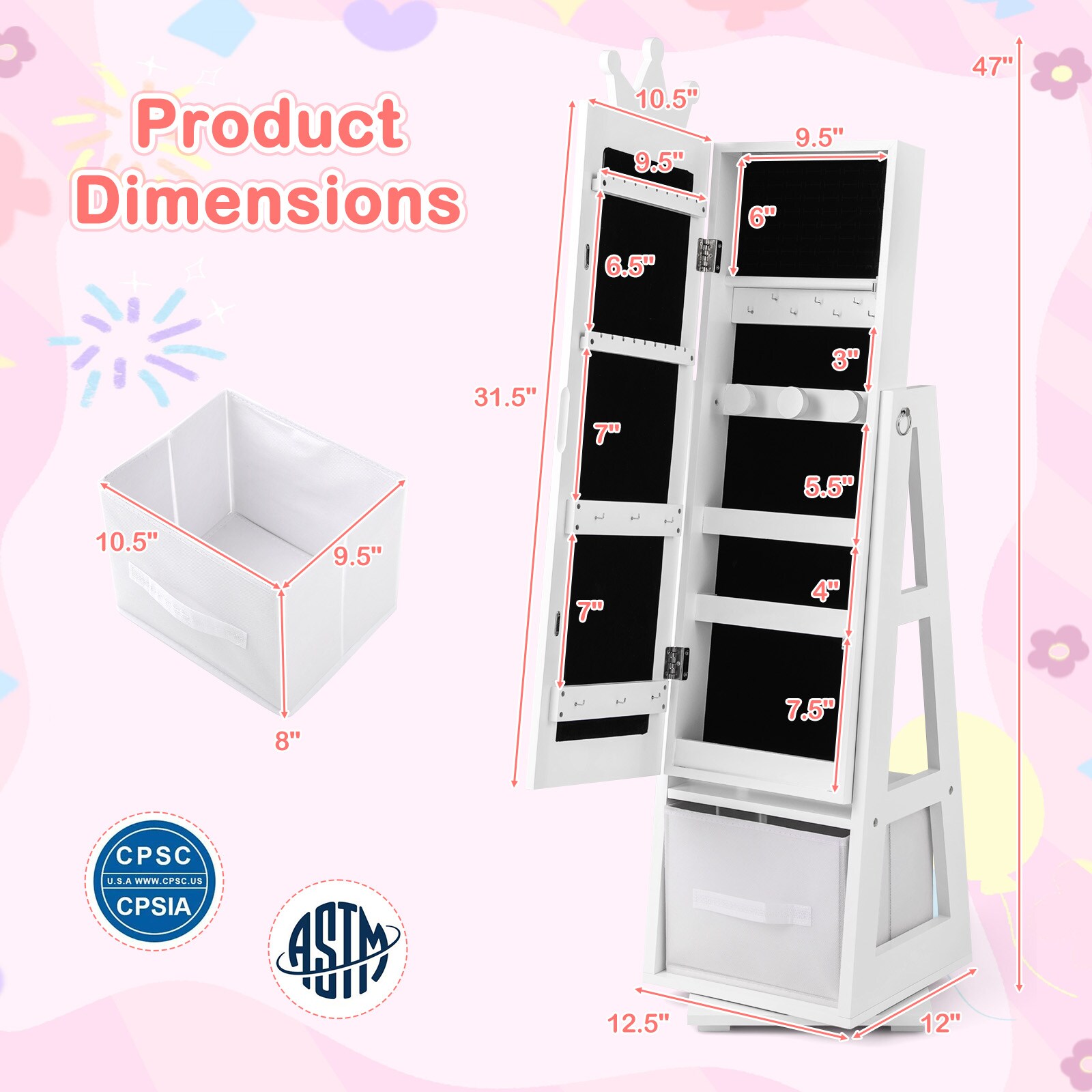 Slickblue D-CO-HW12301YH Jewelry-Armoires - View #7
