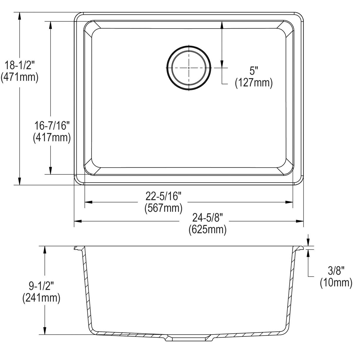 Elkay ELGU2522BK0C Kitchen-Sinks - View #10