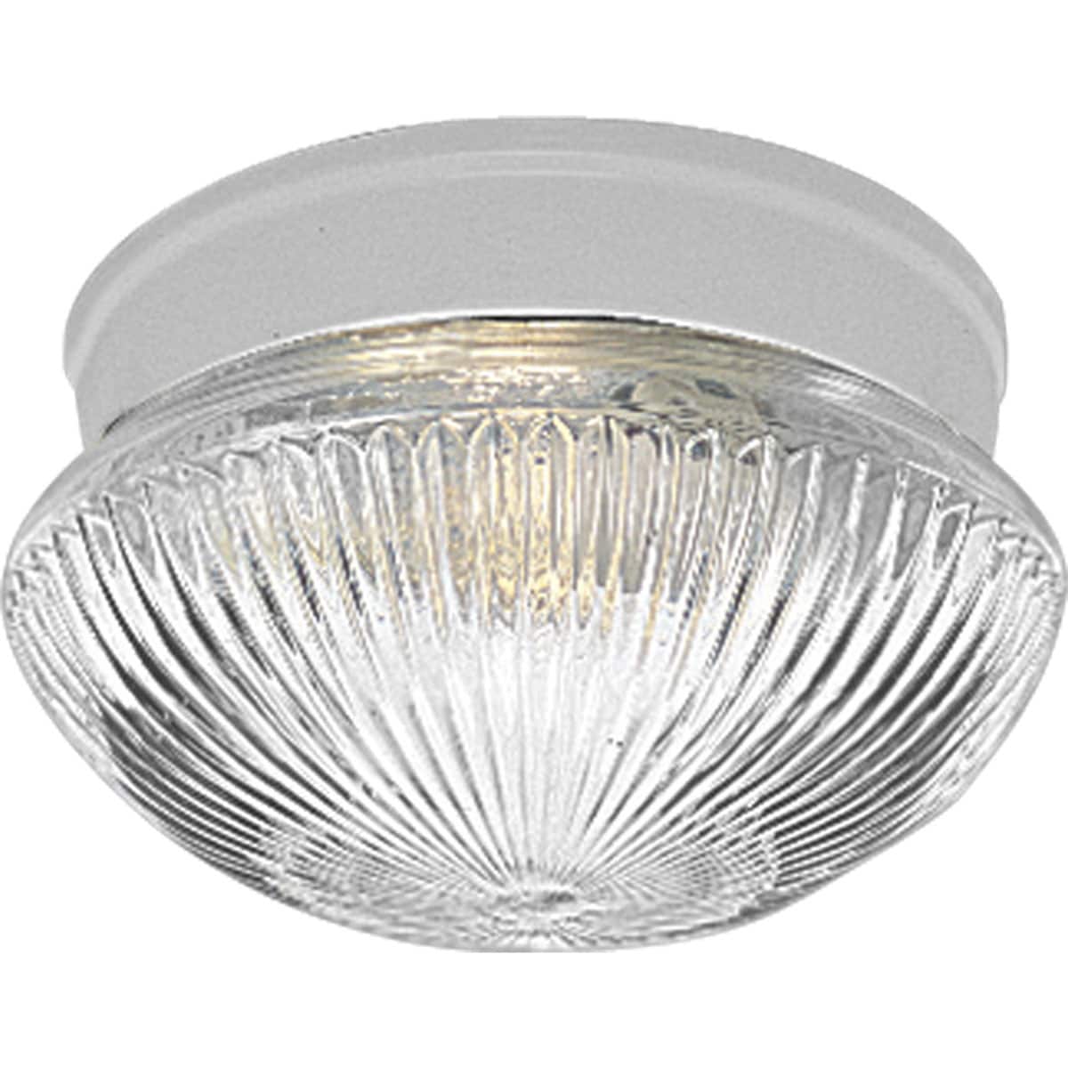 Progress Lighting P3405-30 Fitter 1 -Light 7.5-in White Flush Mount Light