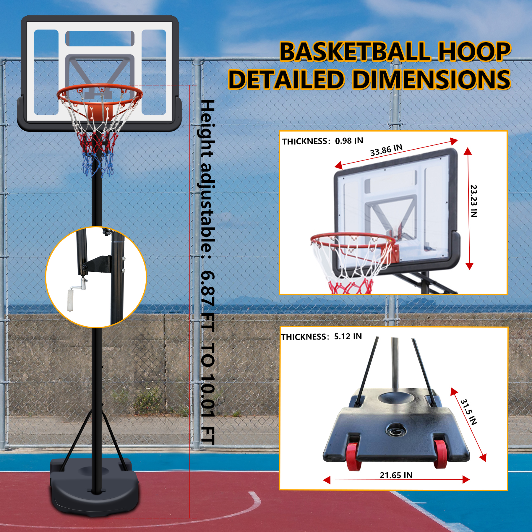 HONGGE LJMLWHG002-1 Basketball-System - View #6