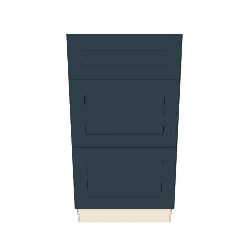 Diamond Express Jamestown 18-in W x 34.5-in H x 21-in D Regatta Blue 3-Drawer Wood Wall-mount Cabinet Banks