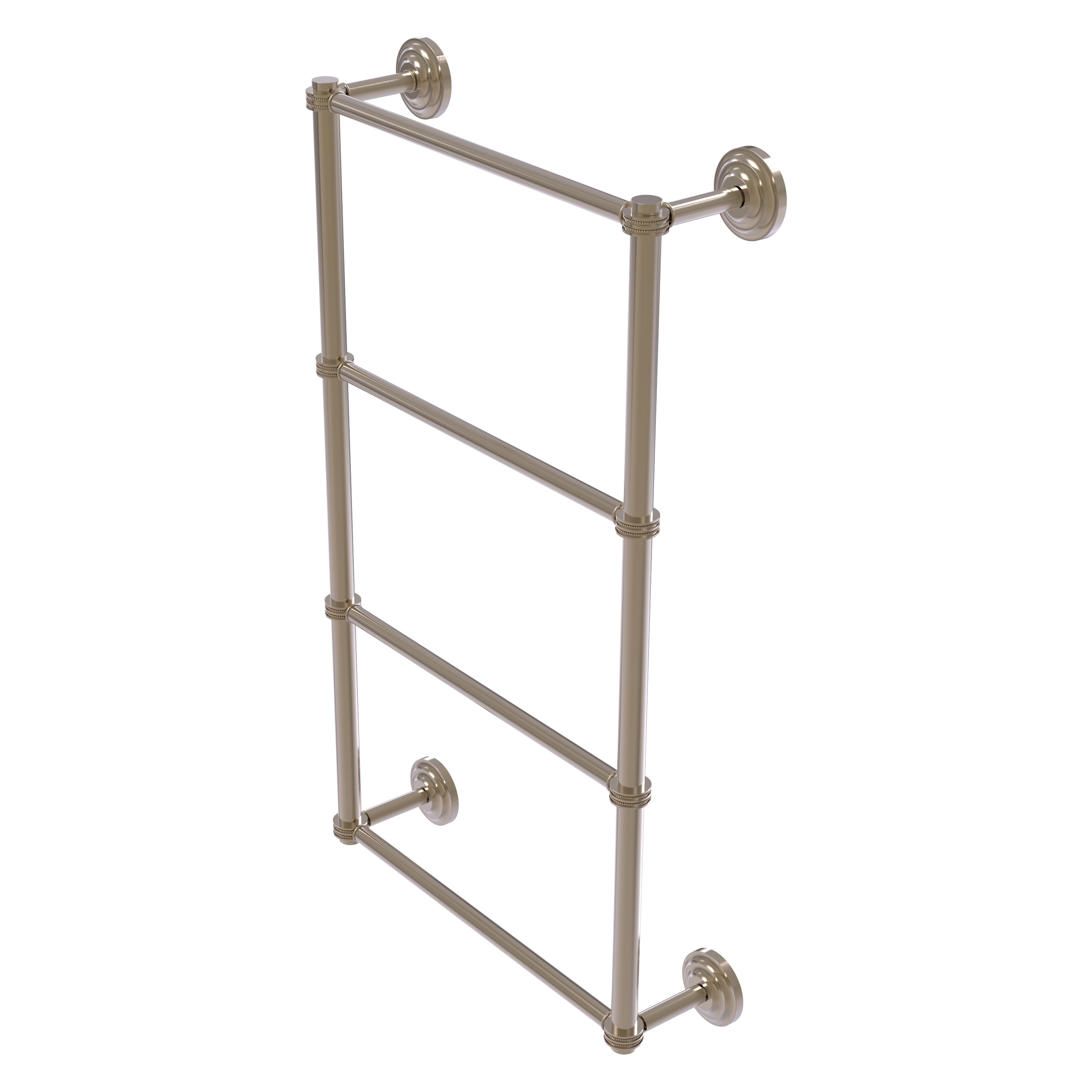 Allied Brass QN-28D-24-PEW Que New 24-in double Antique Pewter Wall mount 4-tier Towel Bar