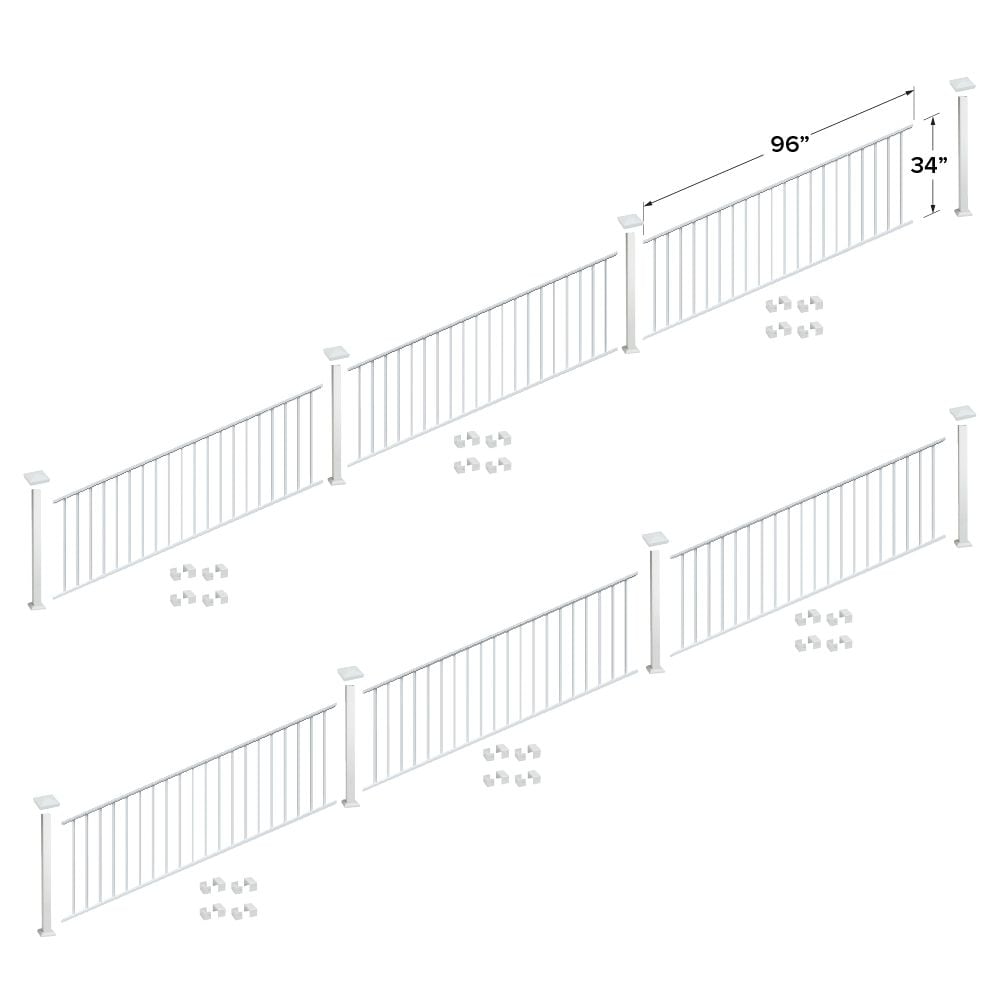 Fortress Building Products 48-ft x 34-in x 3-in White Aluminum Deck ...